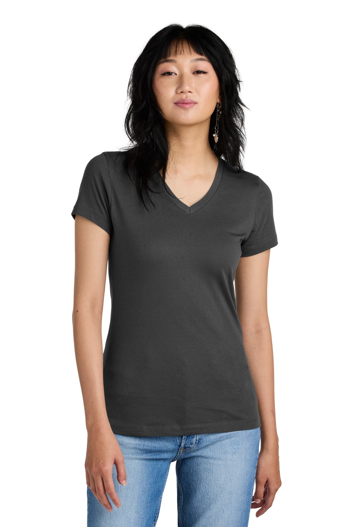 District ® - Women's Perfect Weight ® V-Neck Tee. DM1170L