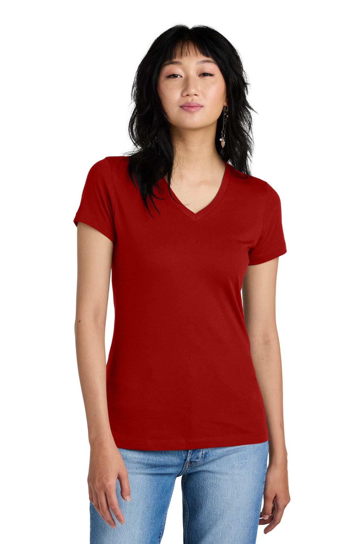 District ® - Women's Perfect Weight ® V-Neck Tee. DM1170L
