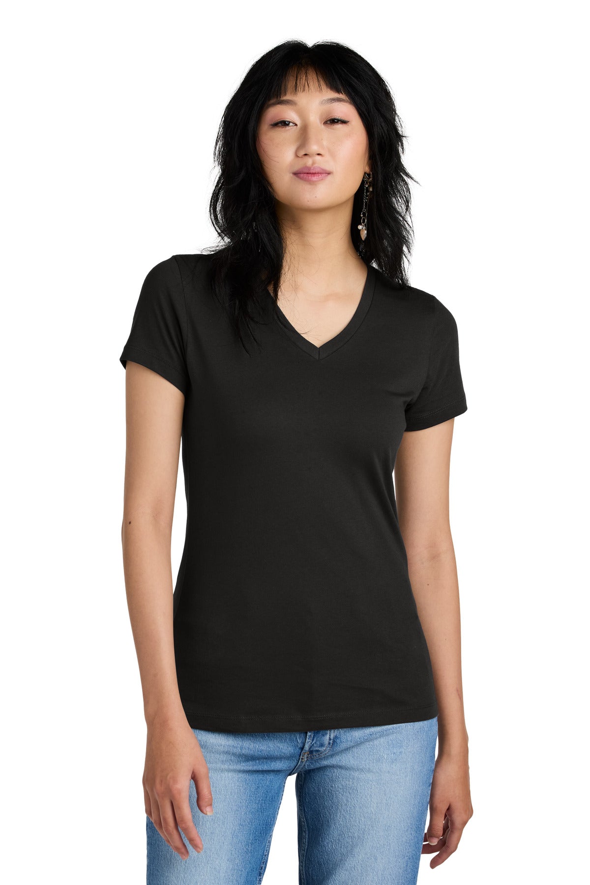 District ® - Women's Perfect Weight ® V-Neck Tee. DM1170L
