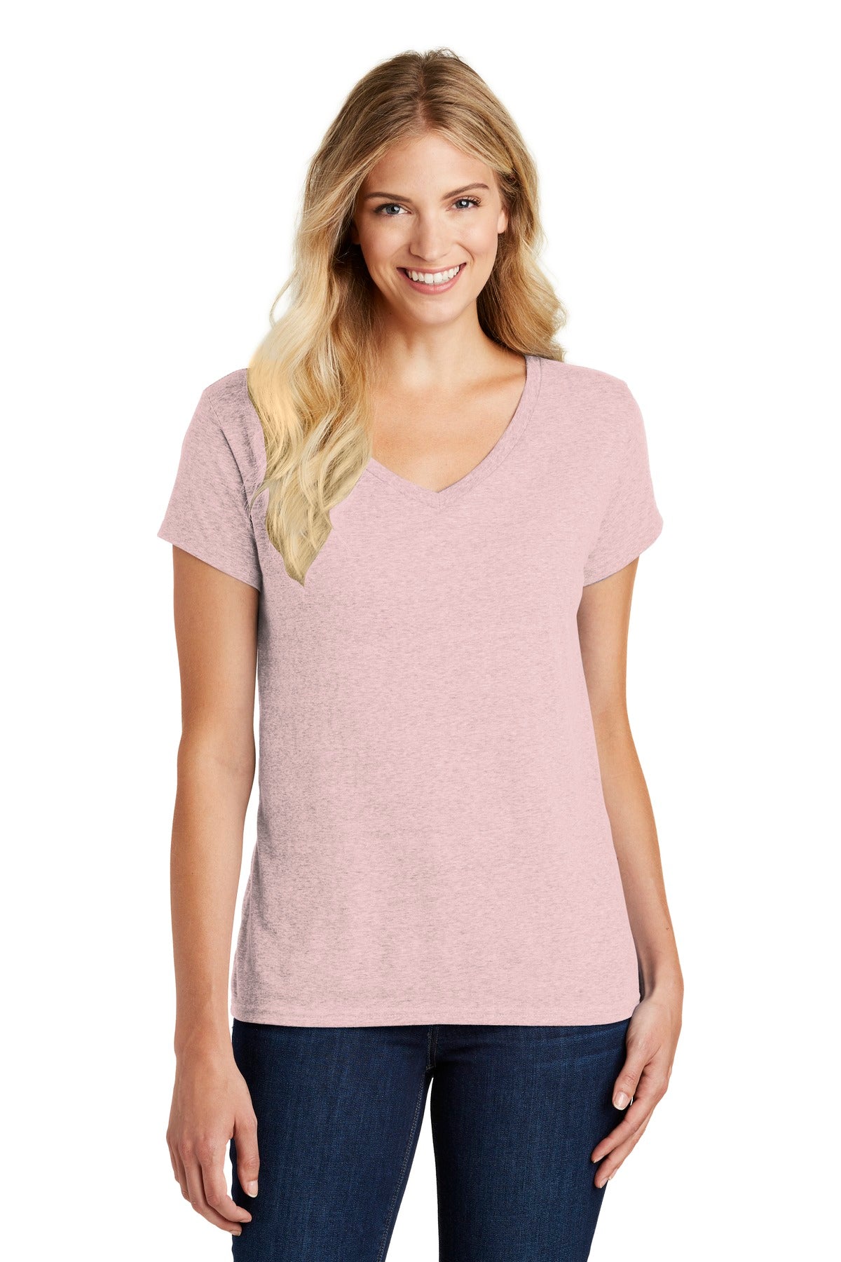 District ® Women's Perfect Blend ® CVC V-Neck Tee. DM1190L
