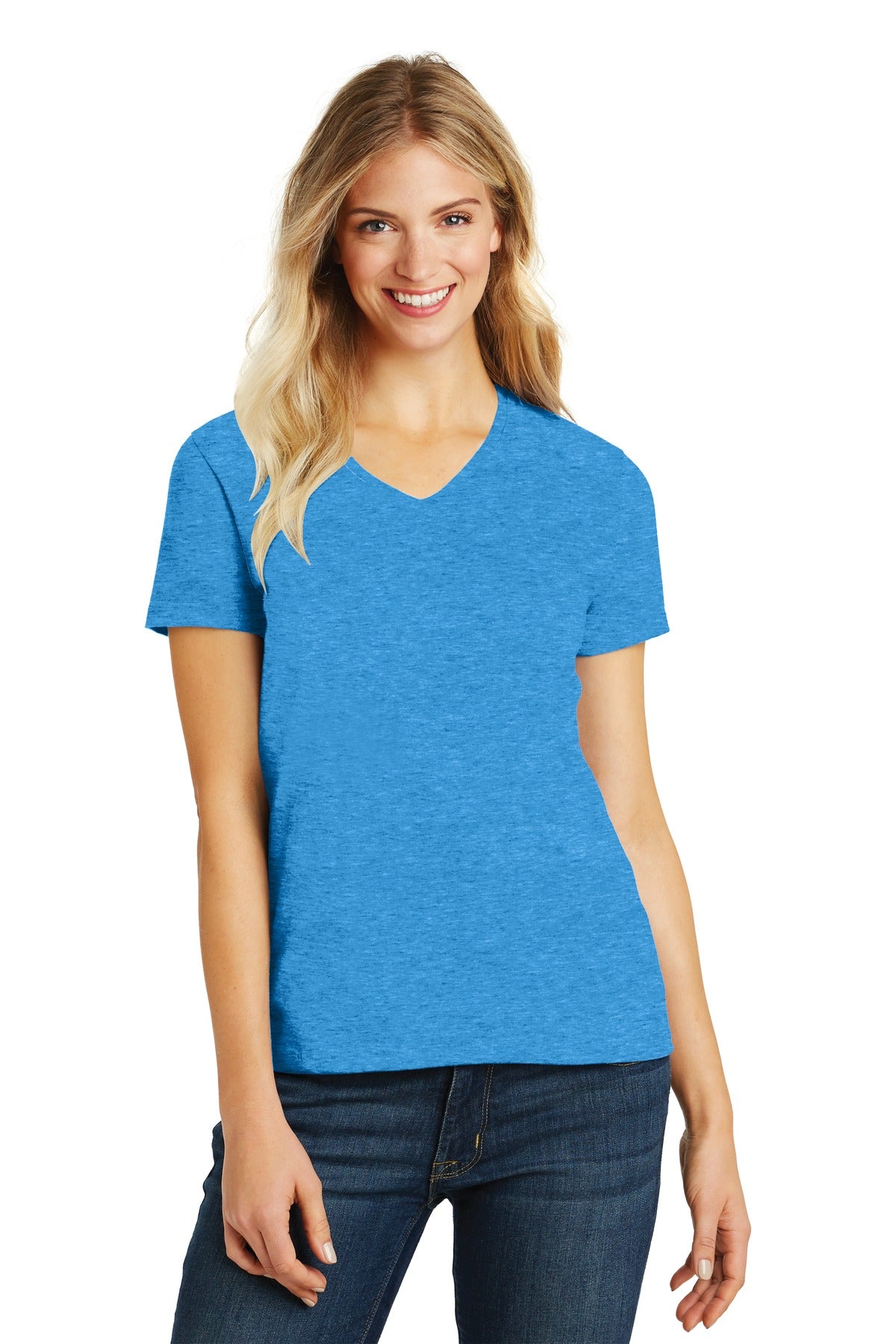 District ® Women's Perfect Blend ® CVC V-Neck Tee. DM1190L