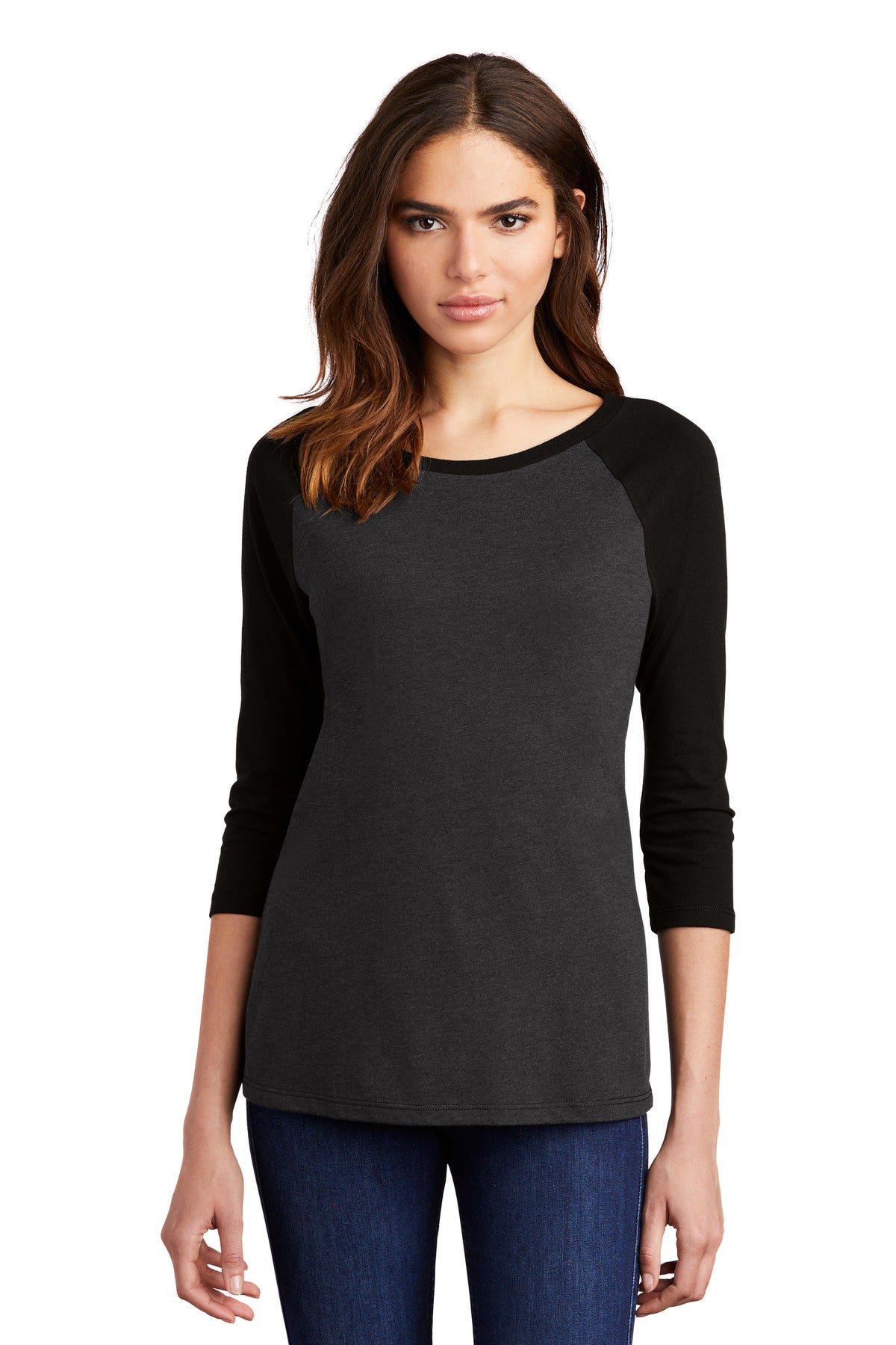 District ® Women's Perfect Tri ® 3/4-Sleeve Raglan. DM136L