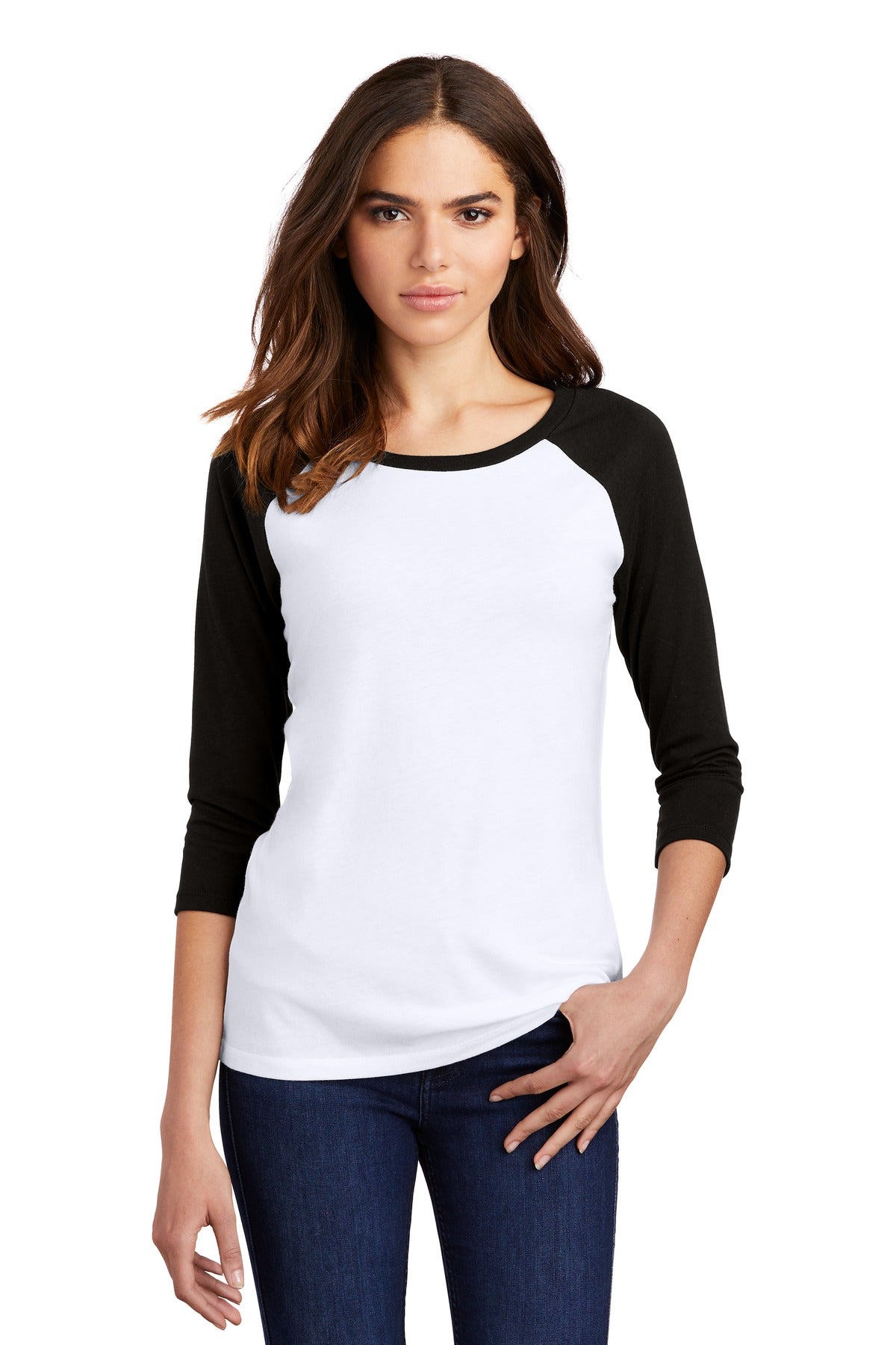 District ® Women's Perfect Tri ® 3/4-Sleeve Raglan. DM136L