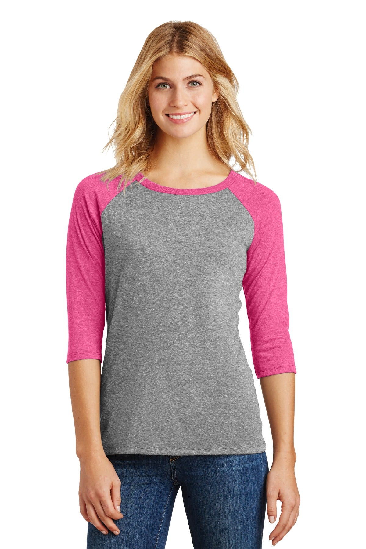 District ® Women's Perfect Tri ® 3/4-Sleeve Raglan. DM136L