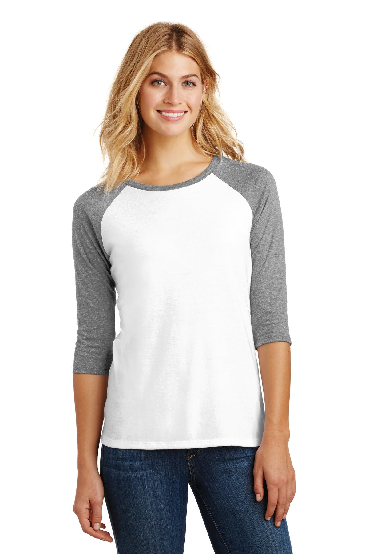 District ® Women's Perfect Tri ® 3/4-Sleeve Raglan. DM136L