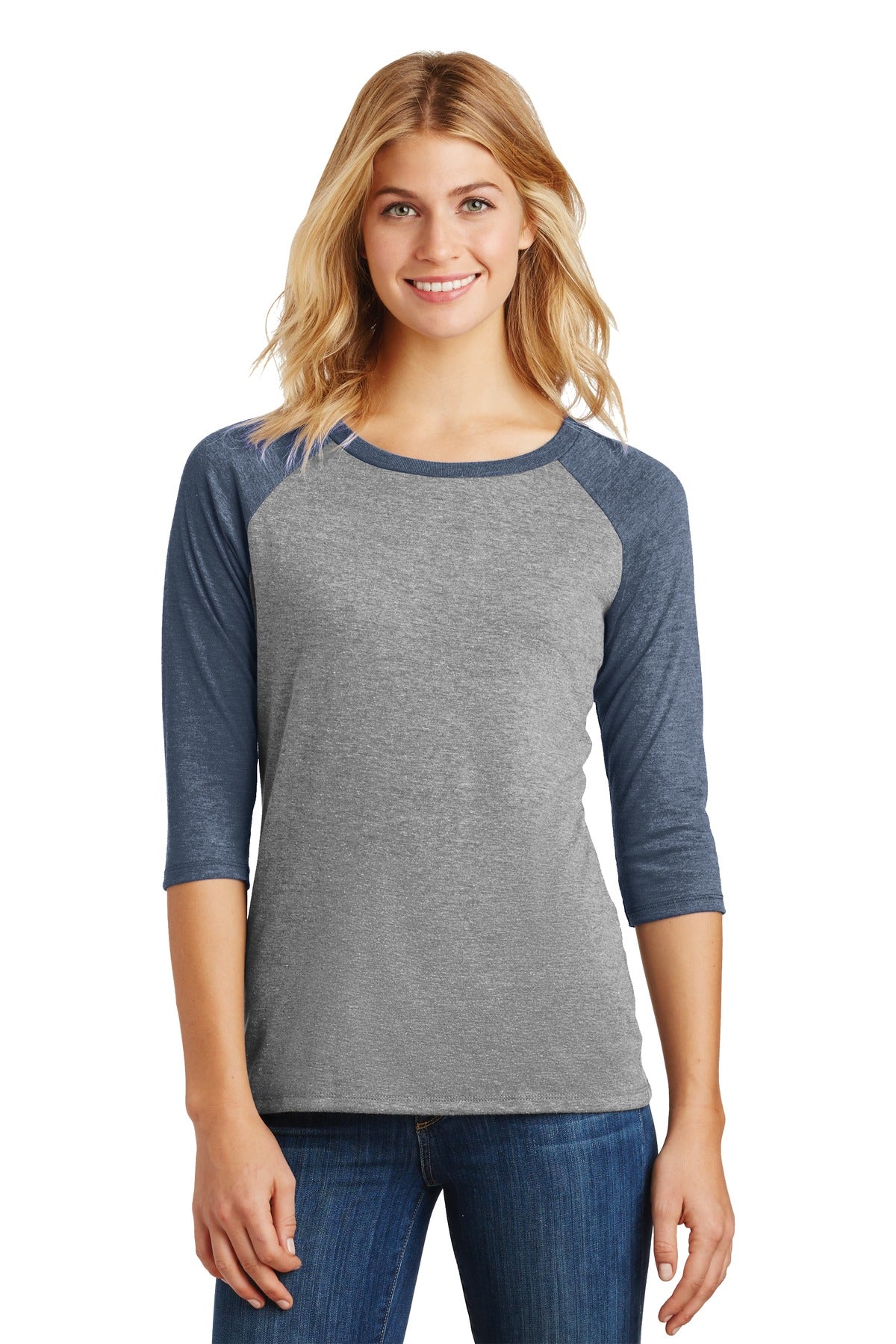 District ® Women's Perfect Tri ® 3/4-Sleeve Raglan. DM136L