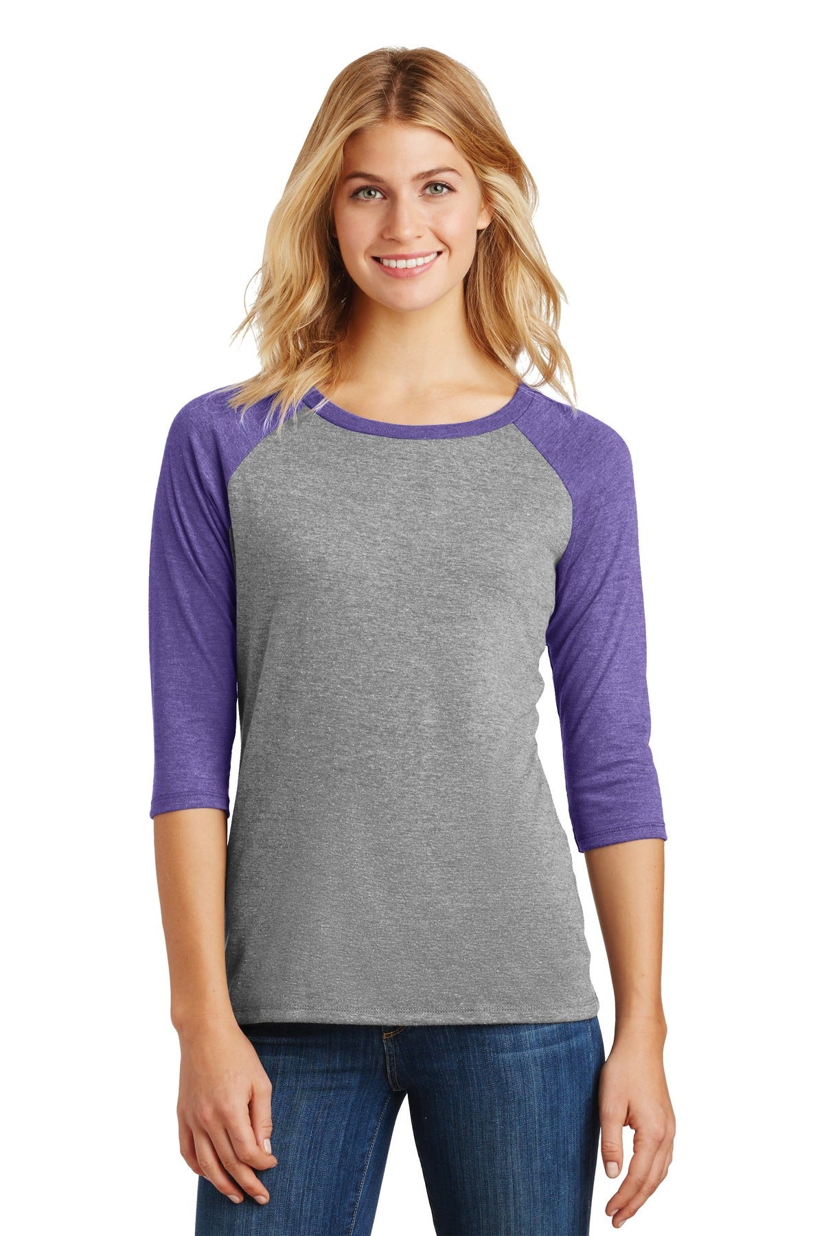 District ® Women's Perfect Tri ® 3/4-Sleeve Raglan. DM136L