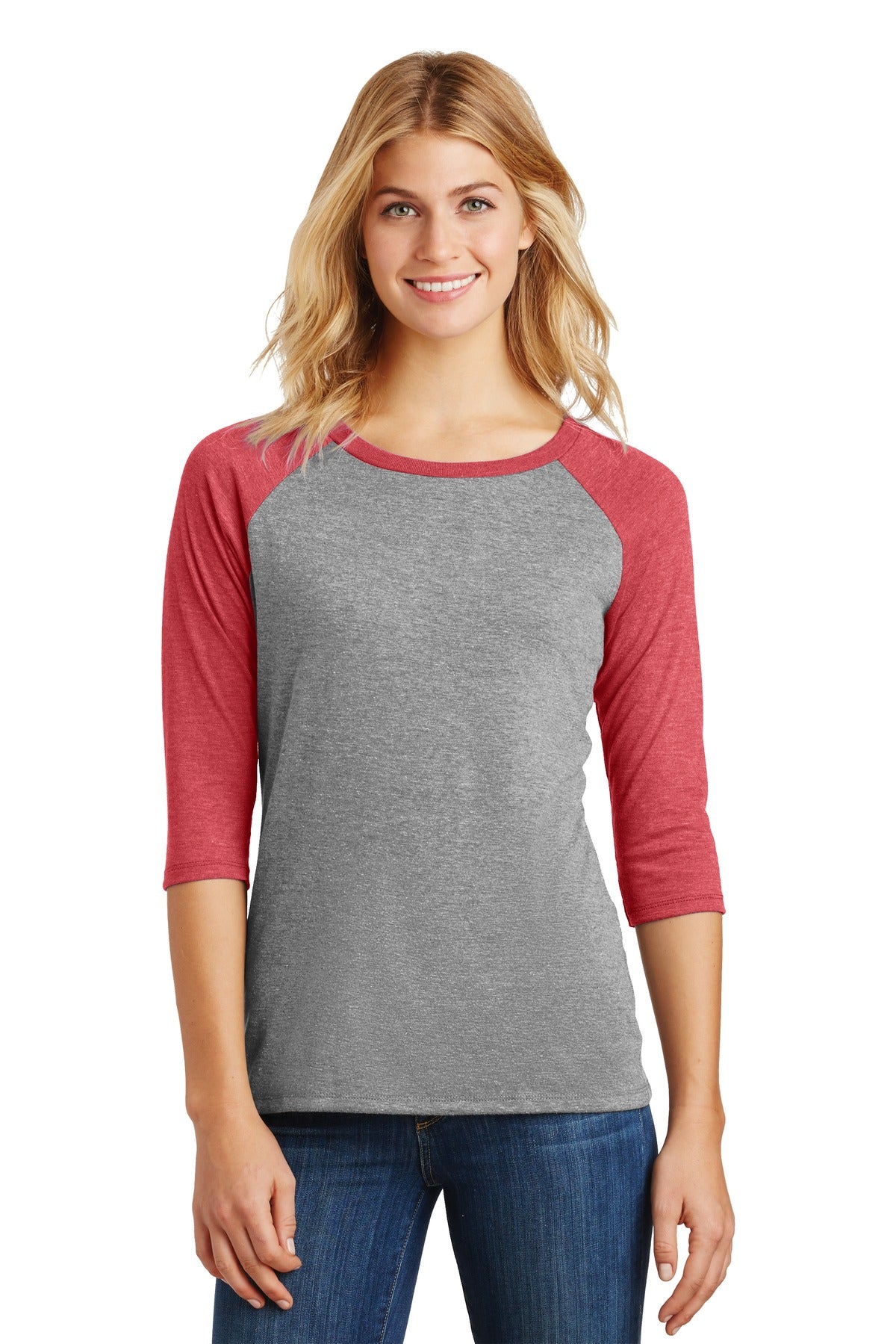 District ® Women's Perfect Tri ® 3/4-Sleeve Raglan. DM136L
