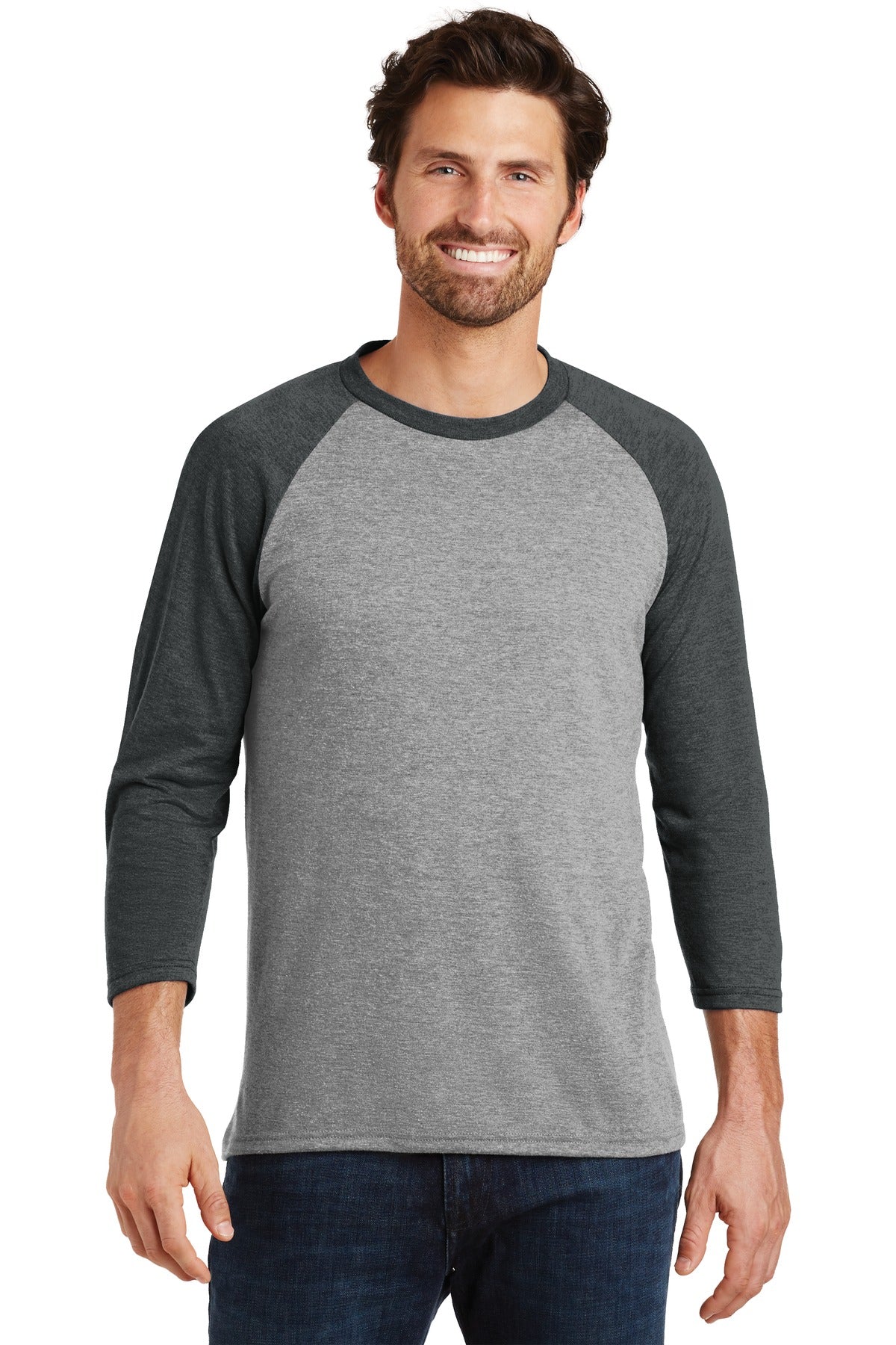 District ® Perfect Tri ® 3/4-Sleeve Raglan. DM136