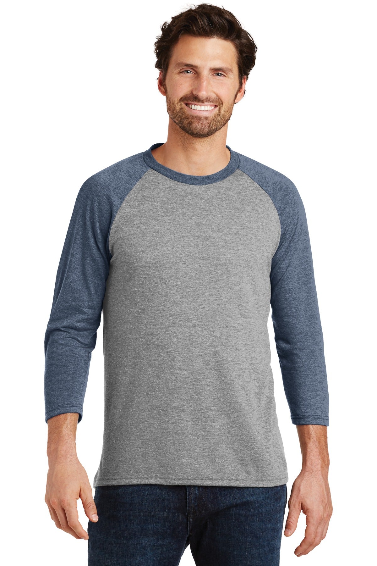 District ® Perfect Tri ® 3/4-Sleeve Raglan. DM136