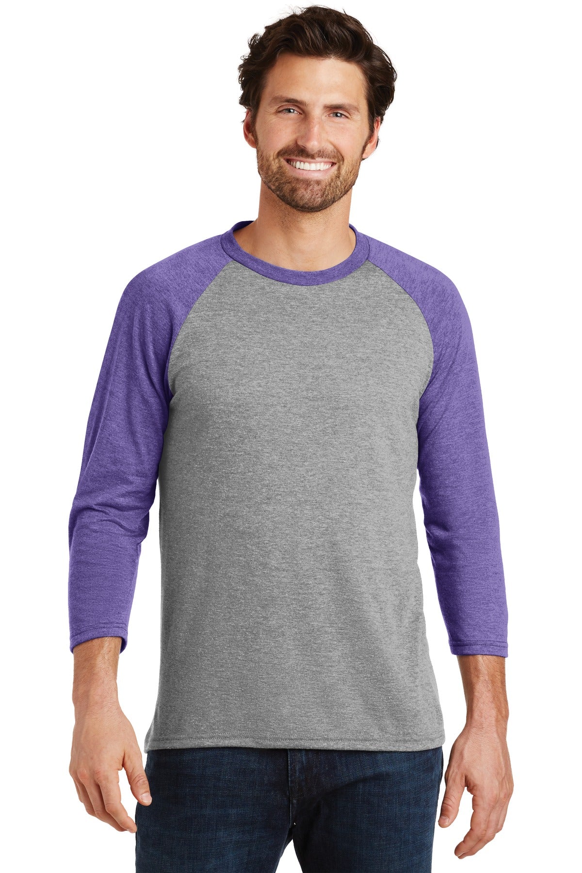 District ® Perfect Tri ® 3/4-Sleeve Raglan. DM136