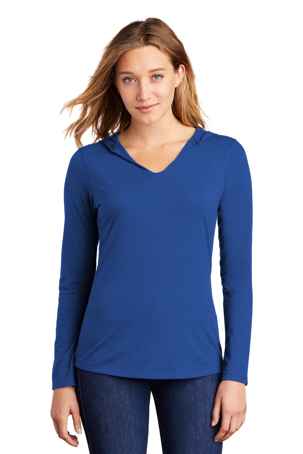 District ® Women's Perfect Tri ® Long Sleeve Hoodie. DM139L