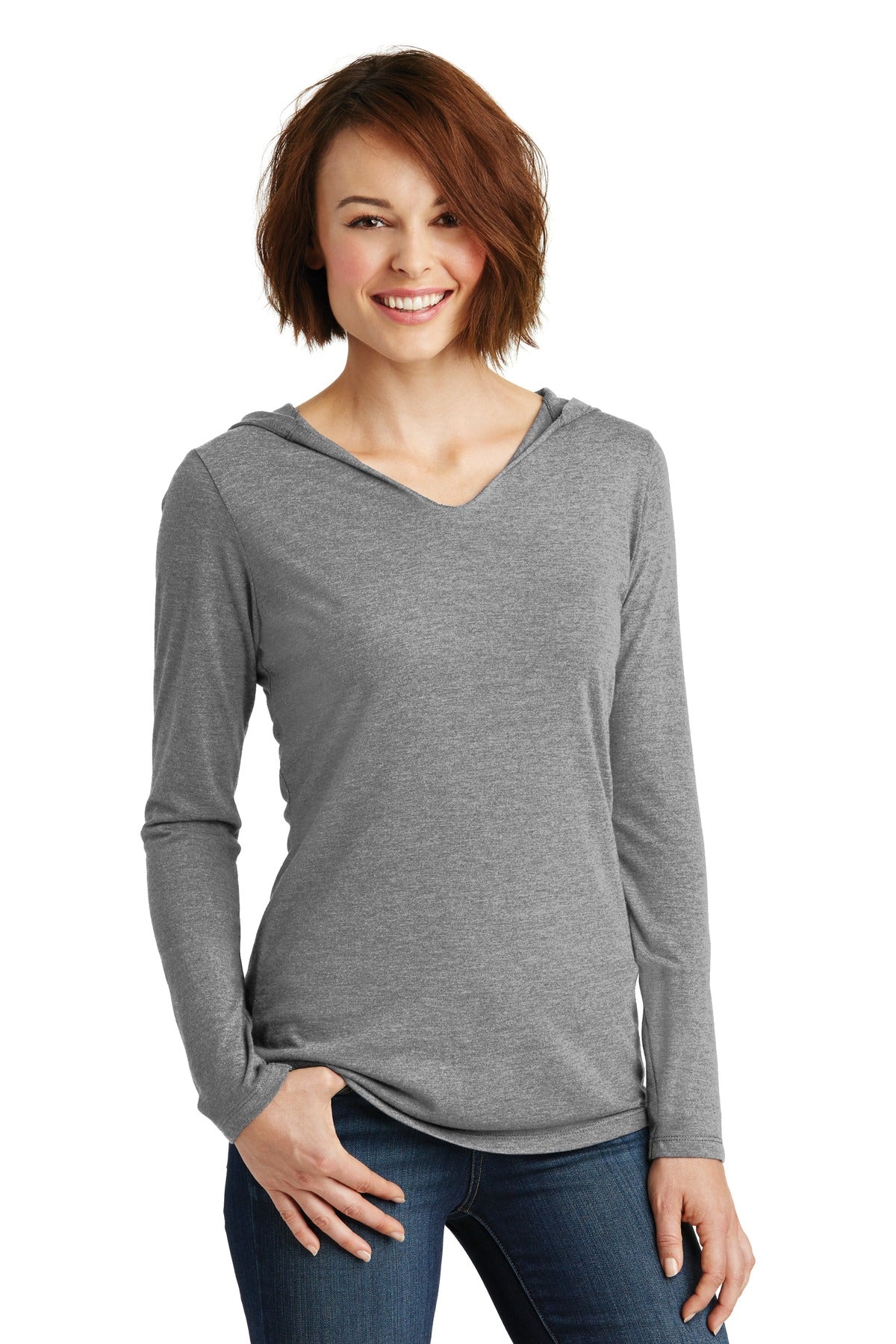 District ® Women's Perfect Tri ® Long Sleeve Hoodie. DM139L