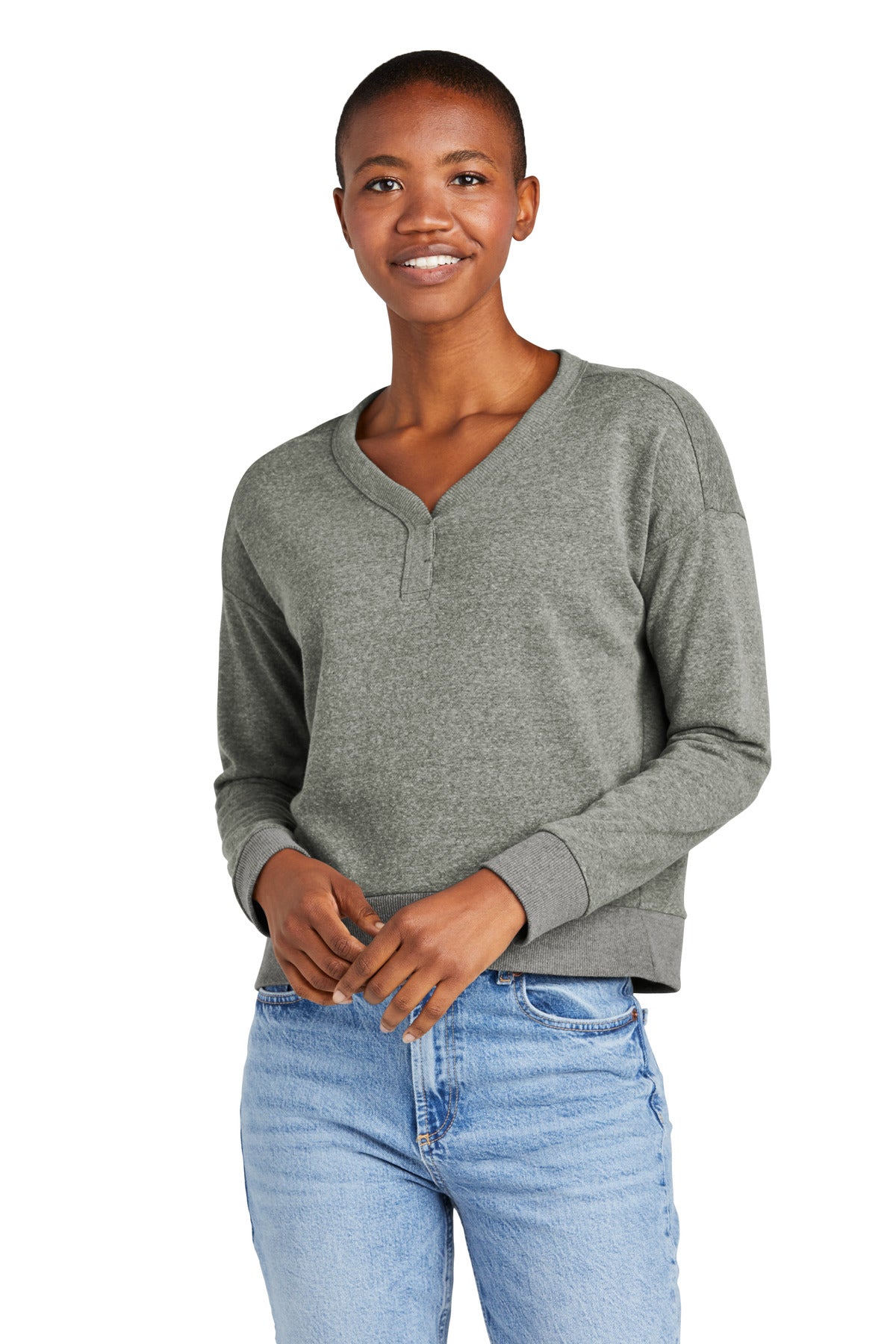 District ® Women's Perfect Tri ® Fleece V-Neck Sweatshirt DT1312