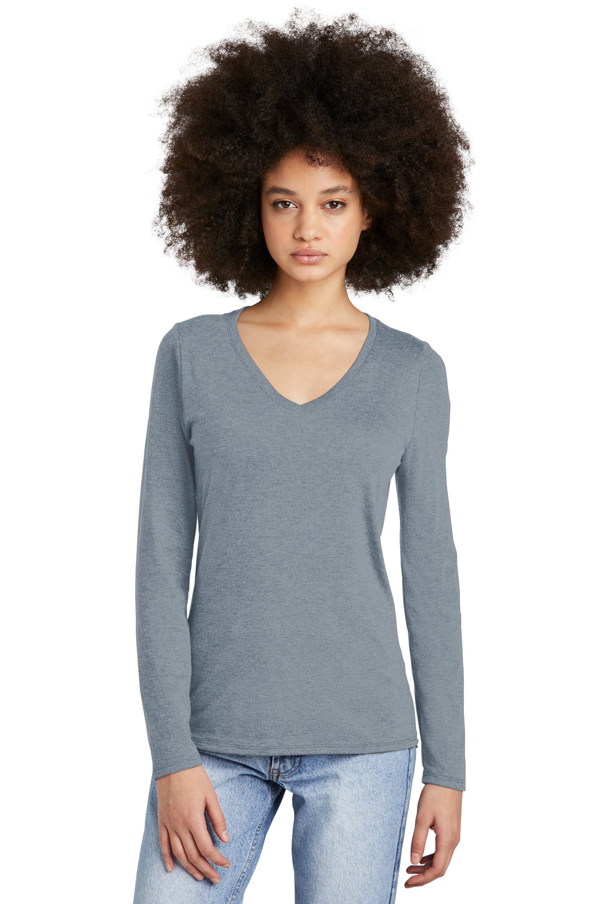 District ® Women's Perfect Tri ® Long Sleeve V-Neck Tee DT135