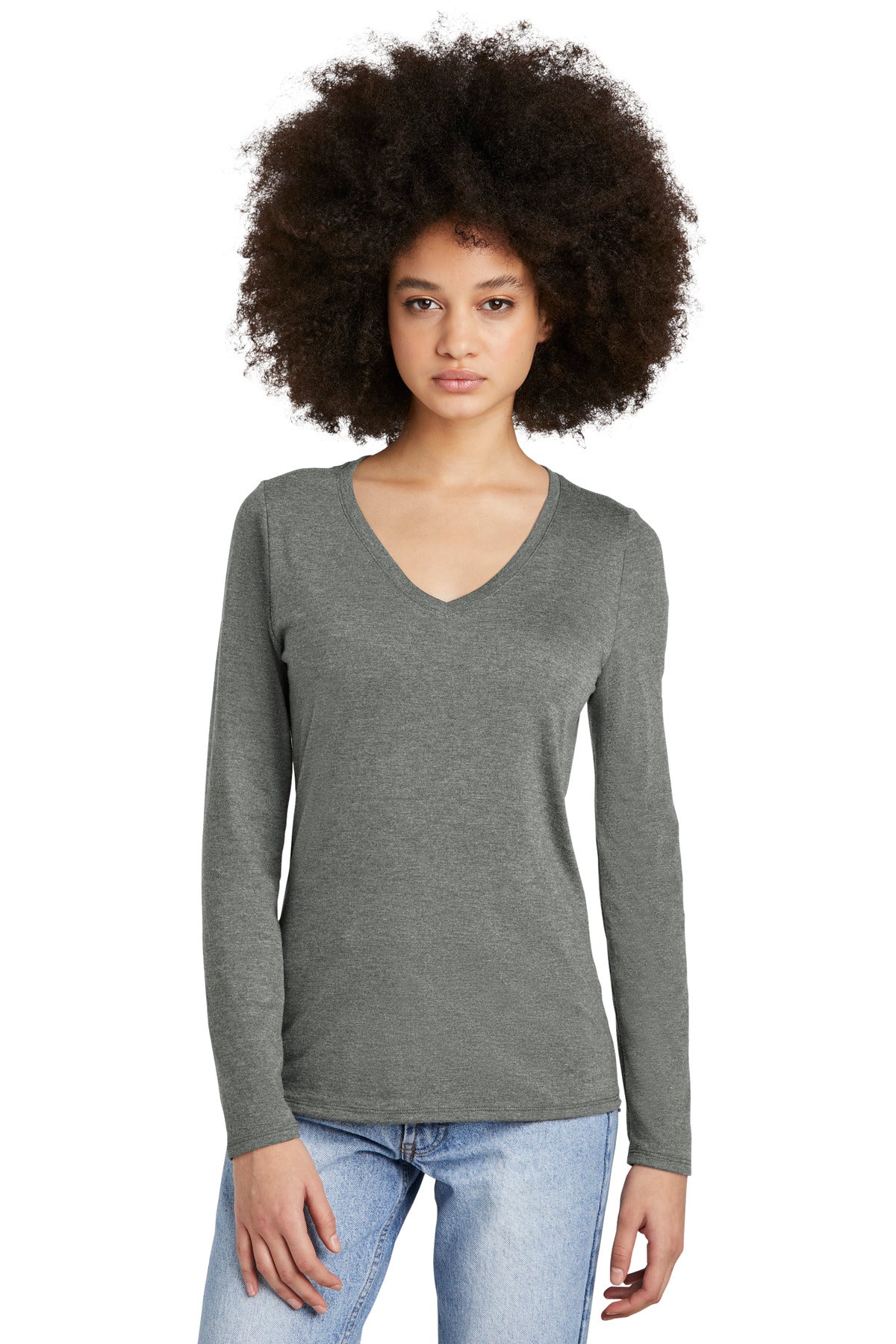 District ® Women's Perfect Tri ® Long Sleeve V-Neck Tee DT135