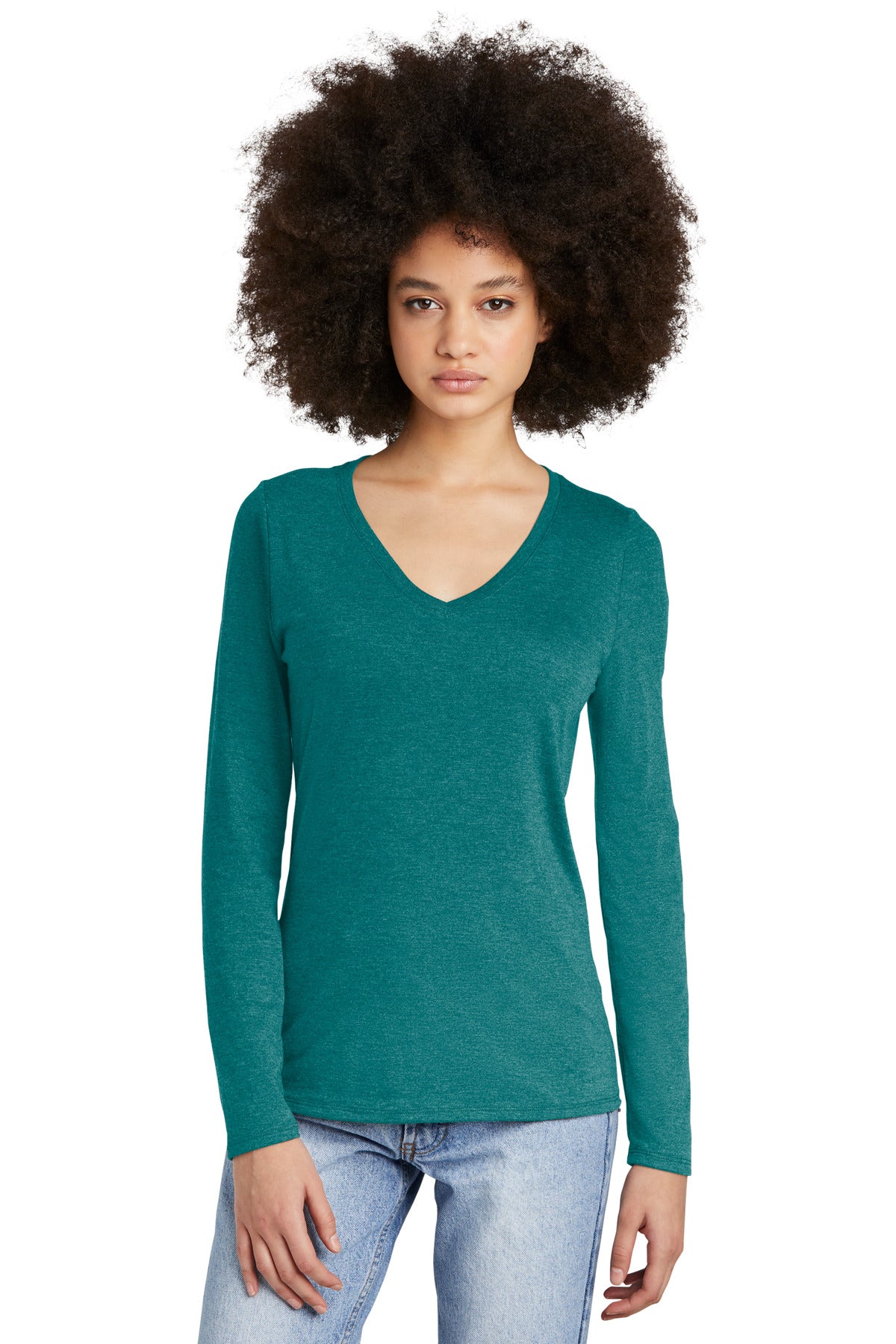 District ® Women's Perfect Tri ® Long Sleeve V-Neck Tee DT135