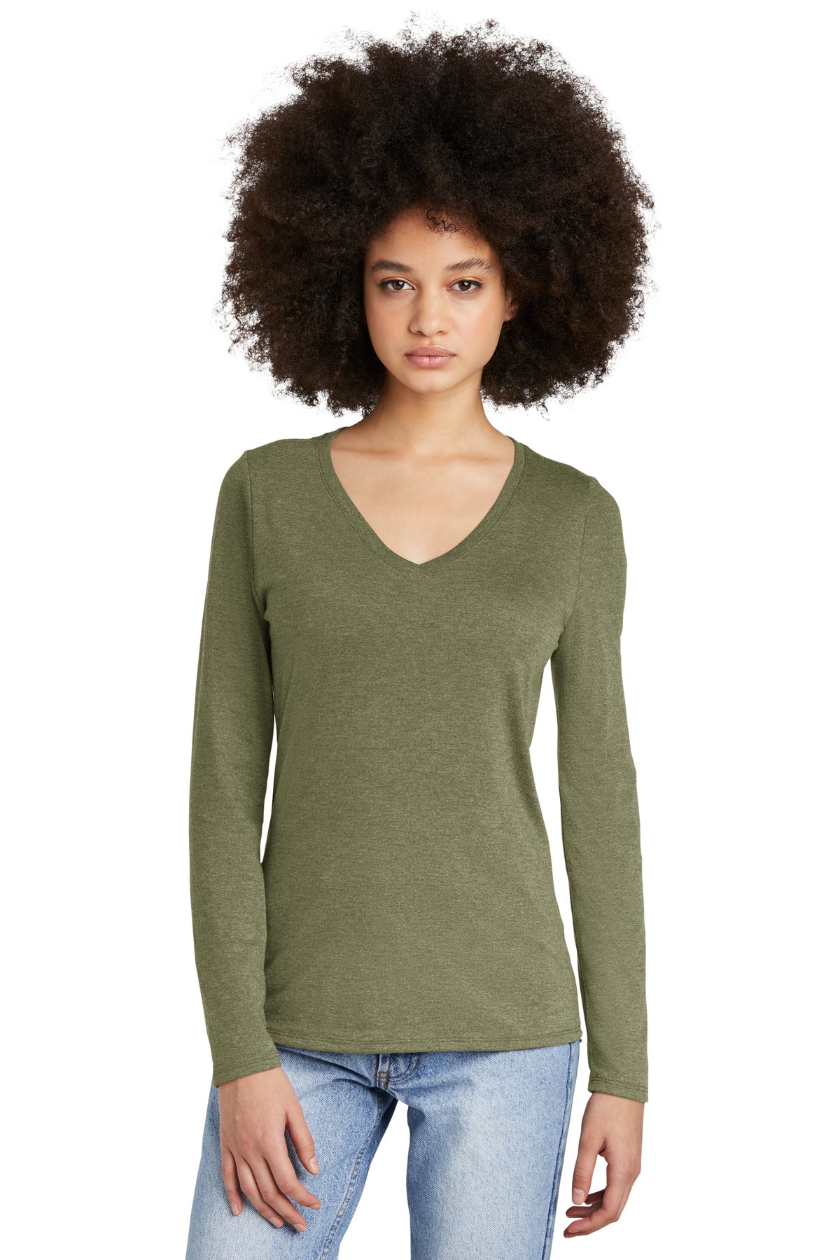 District ® Women's Perfect Tri ® Long Sleeve V-Neck Tee DT135