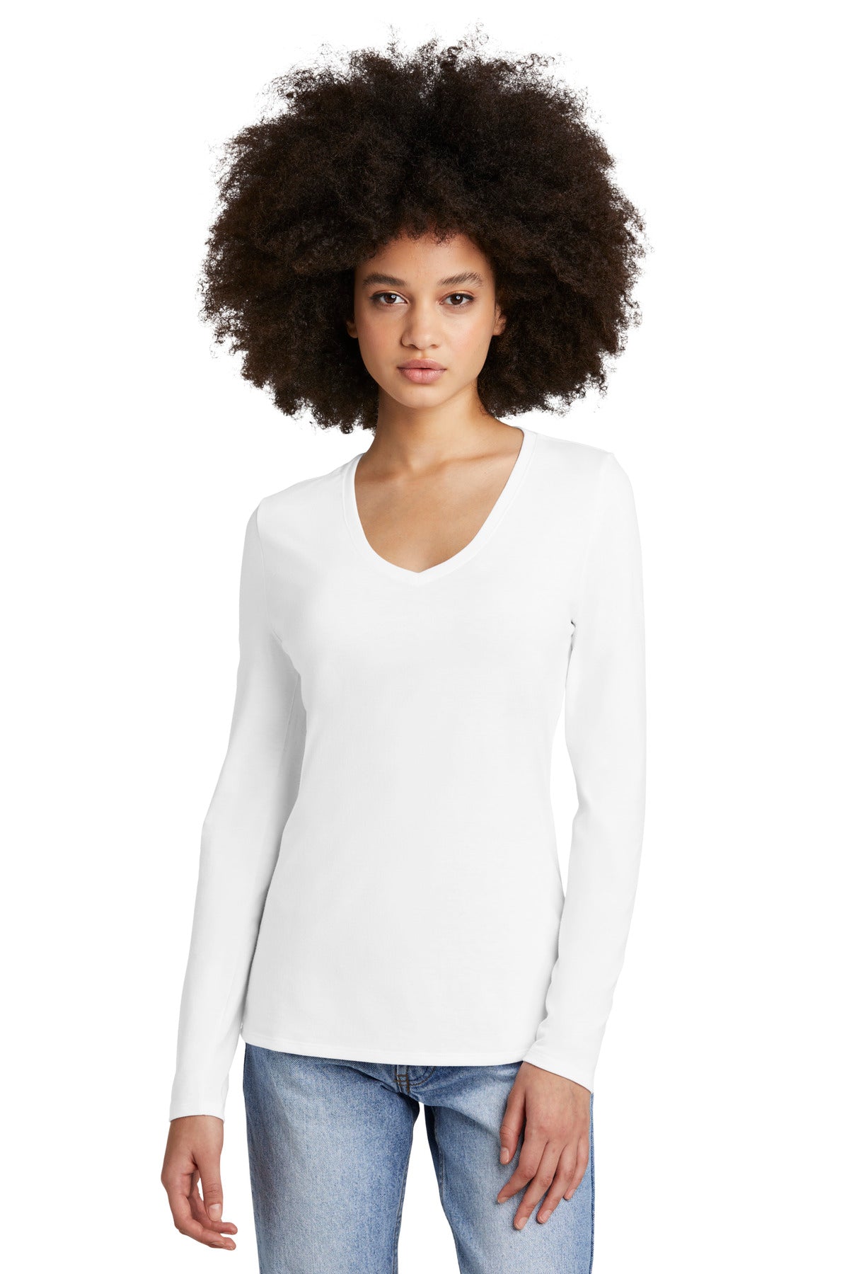 District ® Women's Perfect Tri ® Long Sleeve V-Neck Tee DT135