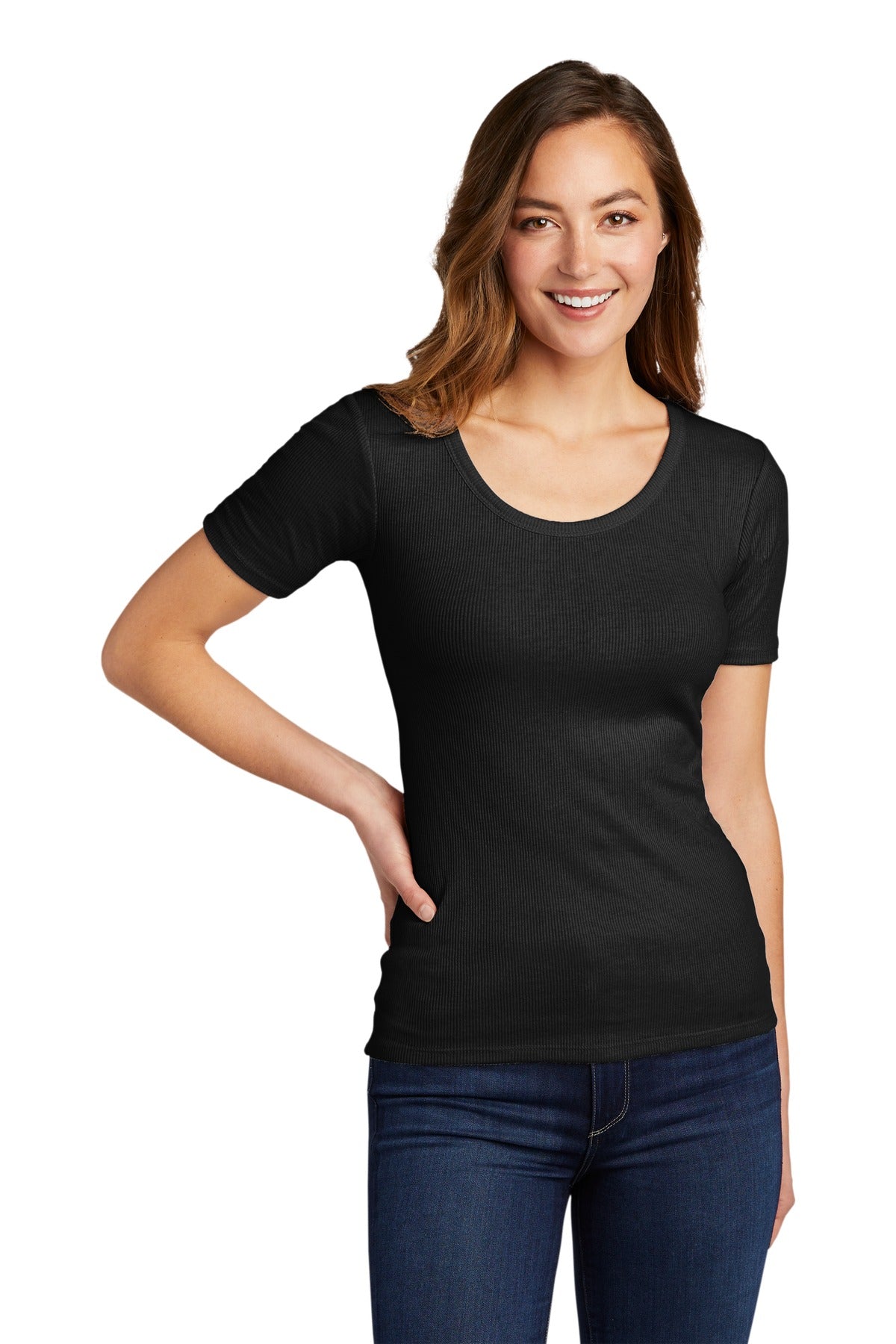 District ® Women's V.I.T. ™ Rib Scoop Neck Tee DT6020