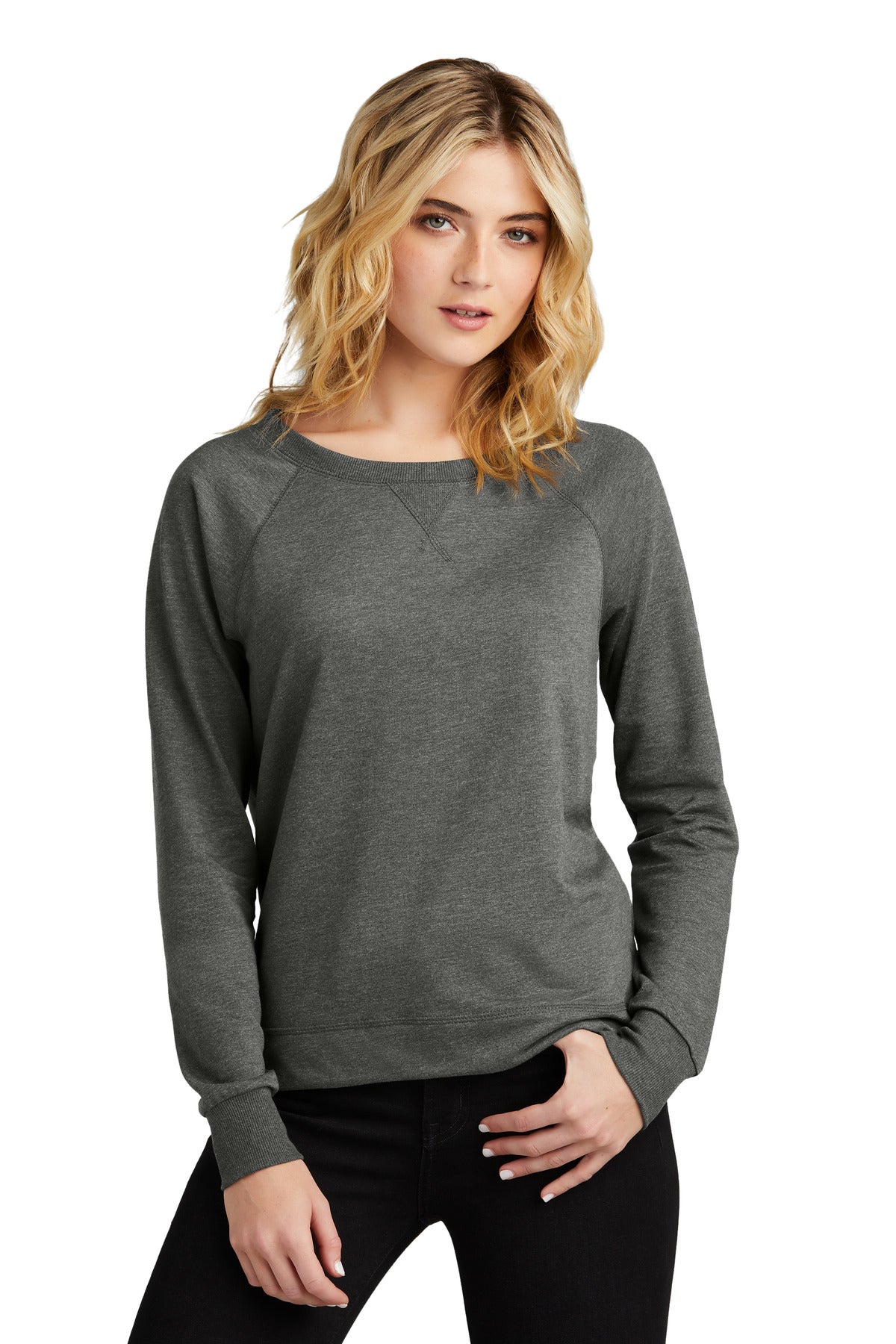 District ® Women's Featherweight French Terry ™ Long Sleeve Crewneck DT672