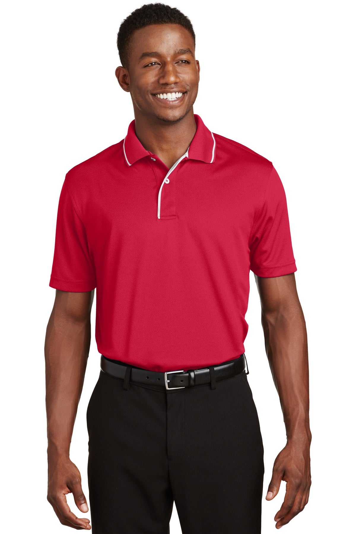 Sport-Tek ® Dri-Mesh ® Polo with Tipped Collar and Piping. K467