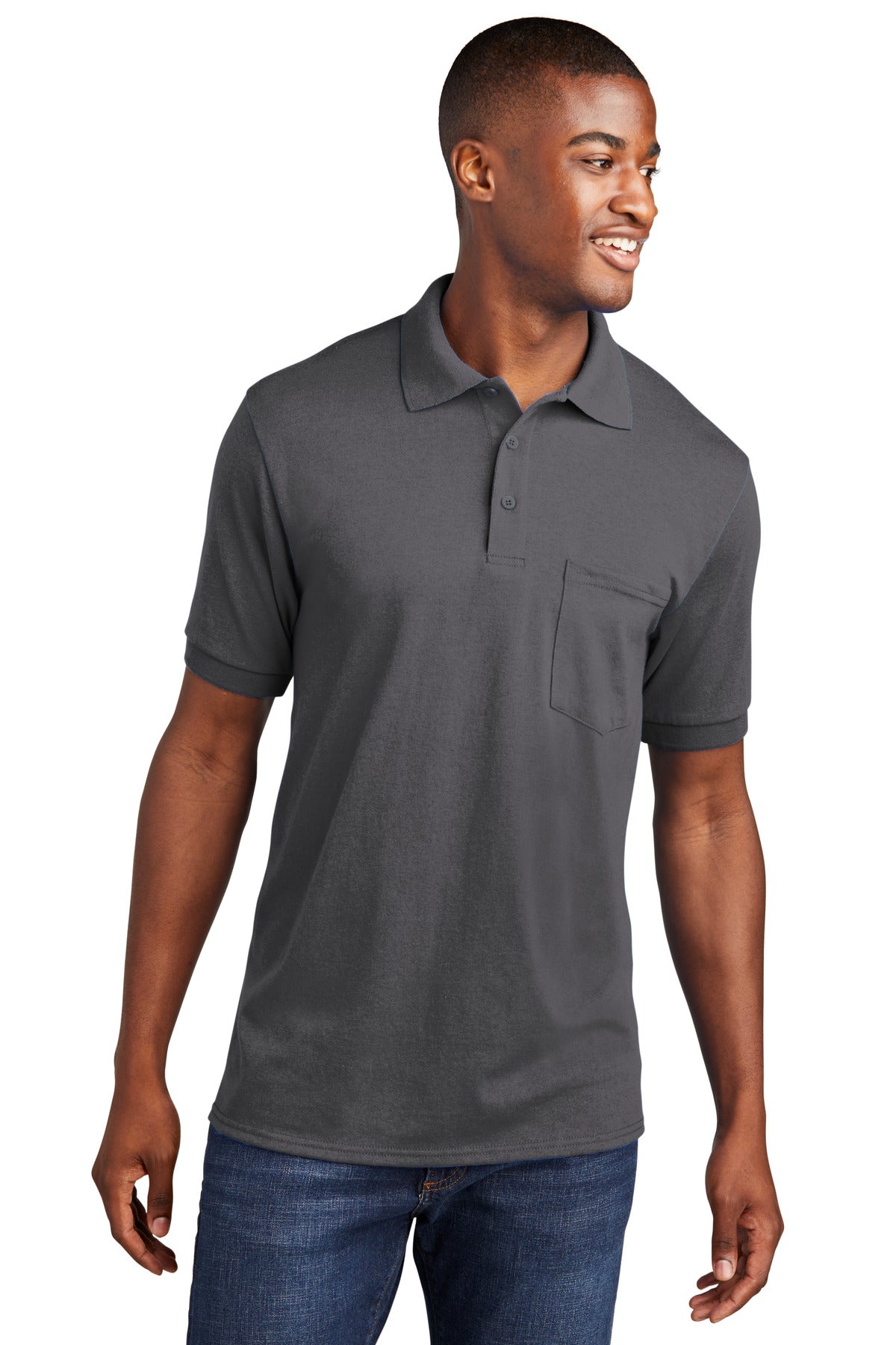 Port & Company ® Core Blend Jersey Knit Pocket Polo. KP55P