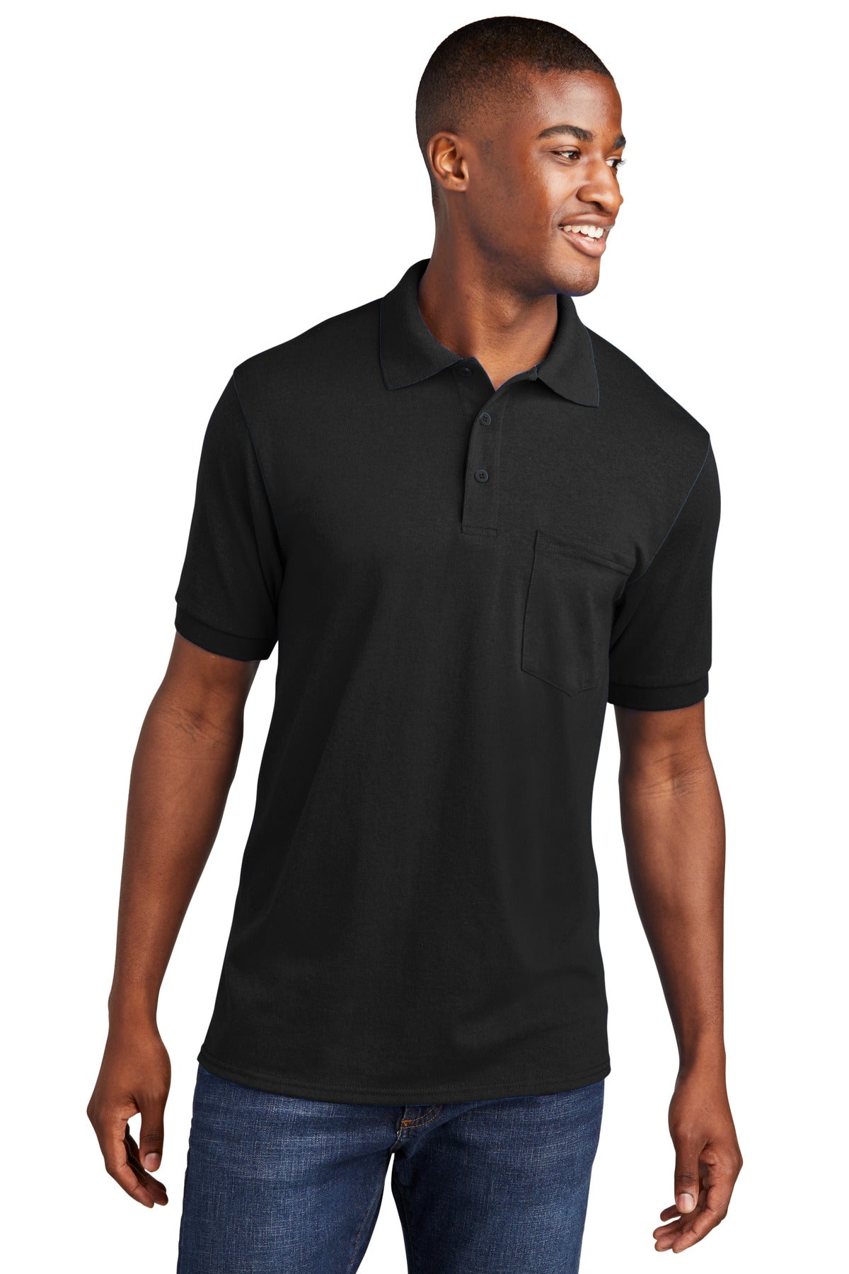 Port & Company ® Core Blend Jersey Knit Pocket Polo. KP55P