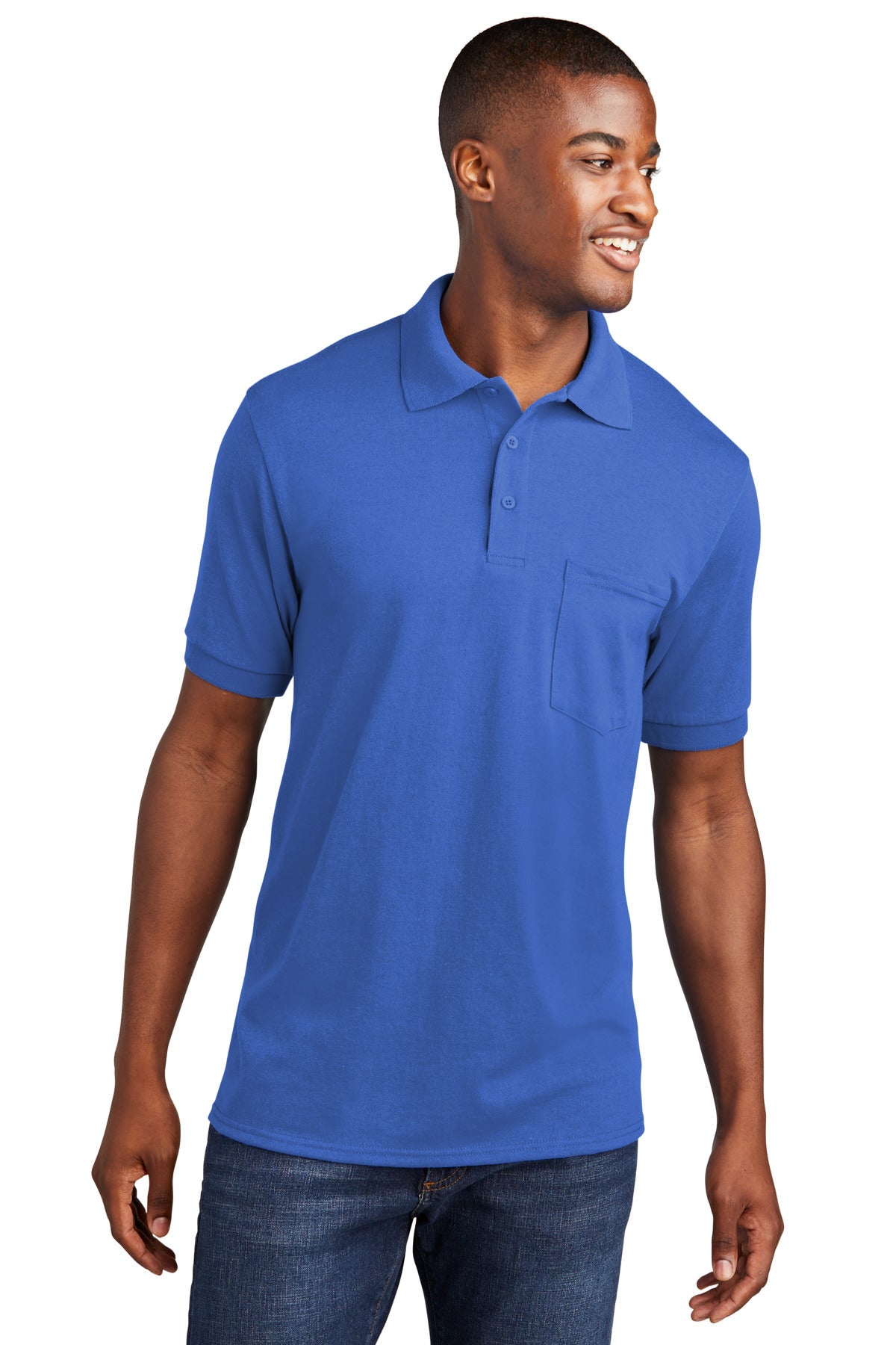 Port & Company ® Core Blend Jersey Knit Pocket Polo. KP55P
