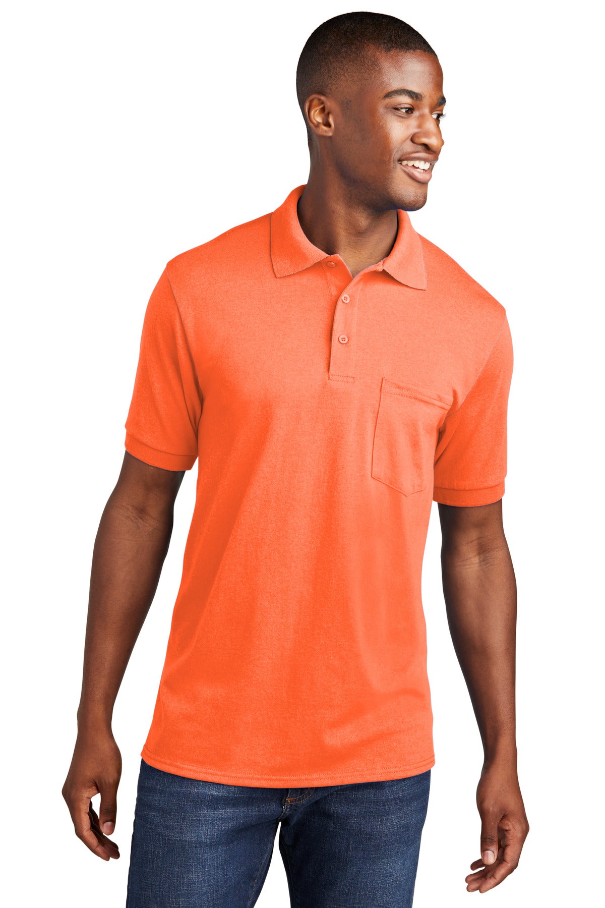 Port & Company ® Core Blend Jersey Knit Pocket Polo. KP55P