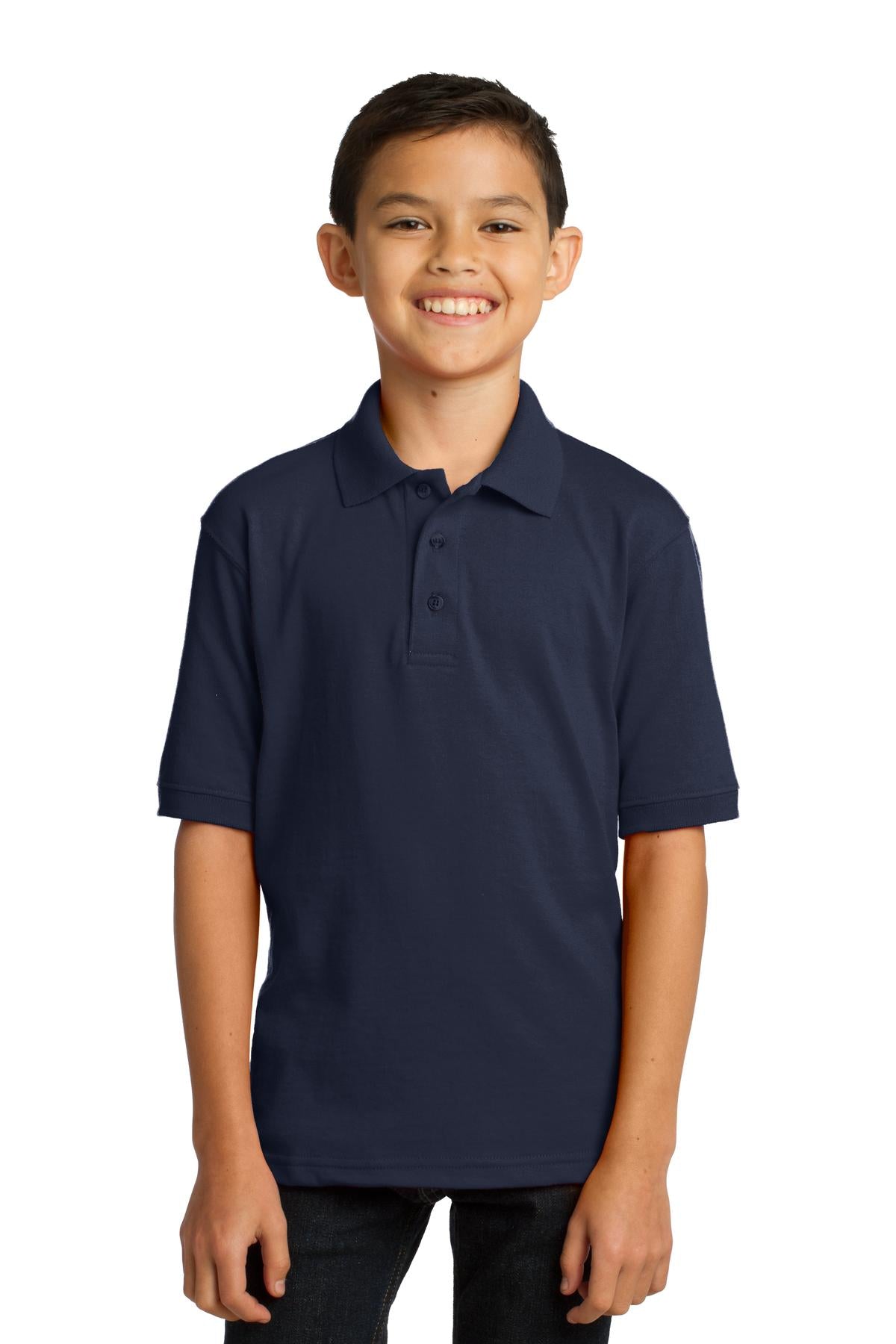 Port & Company ® Youth Core Blend Jersey Knit Polo. KP55Y