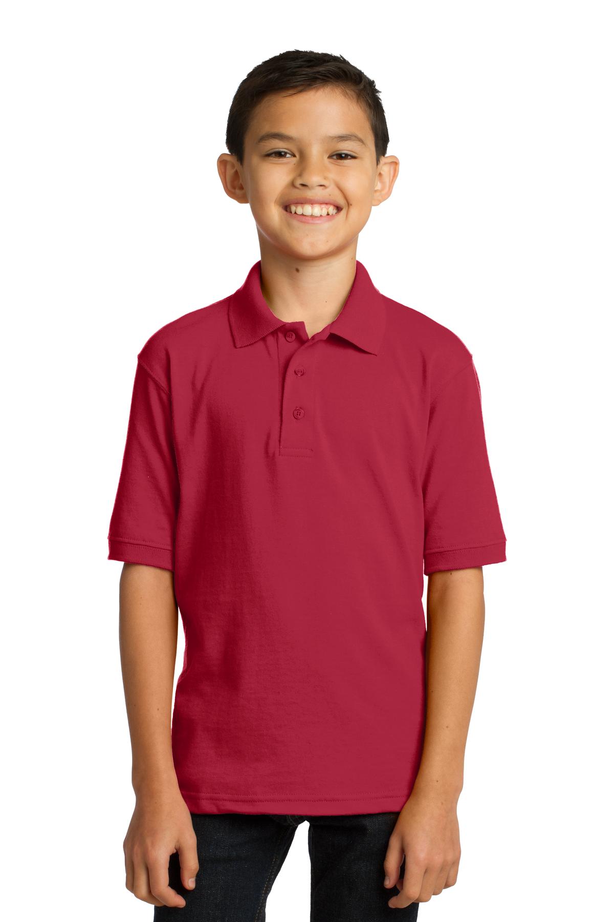 Port & Company ® Youth Core Blend Jersey Knit Polo. KP55Y