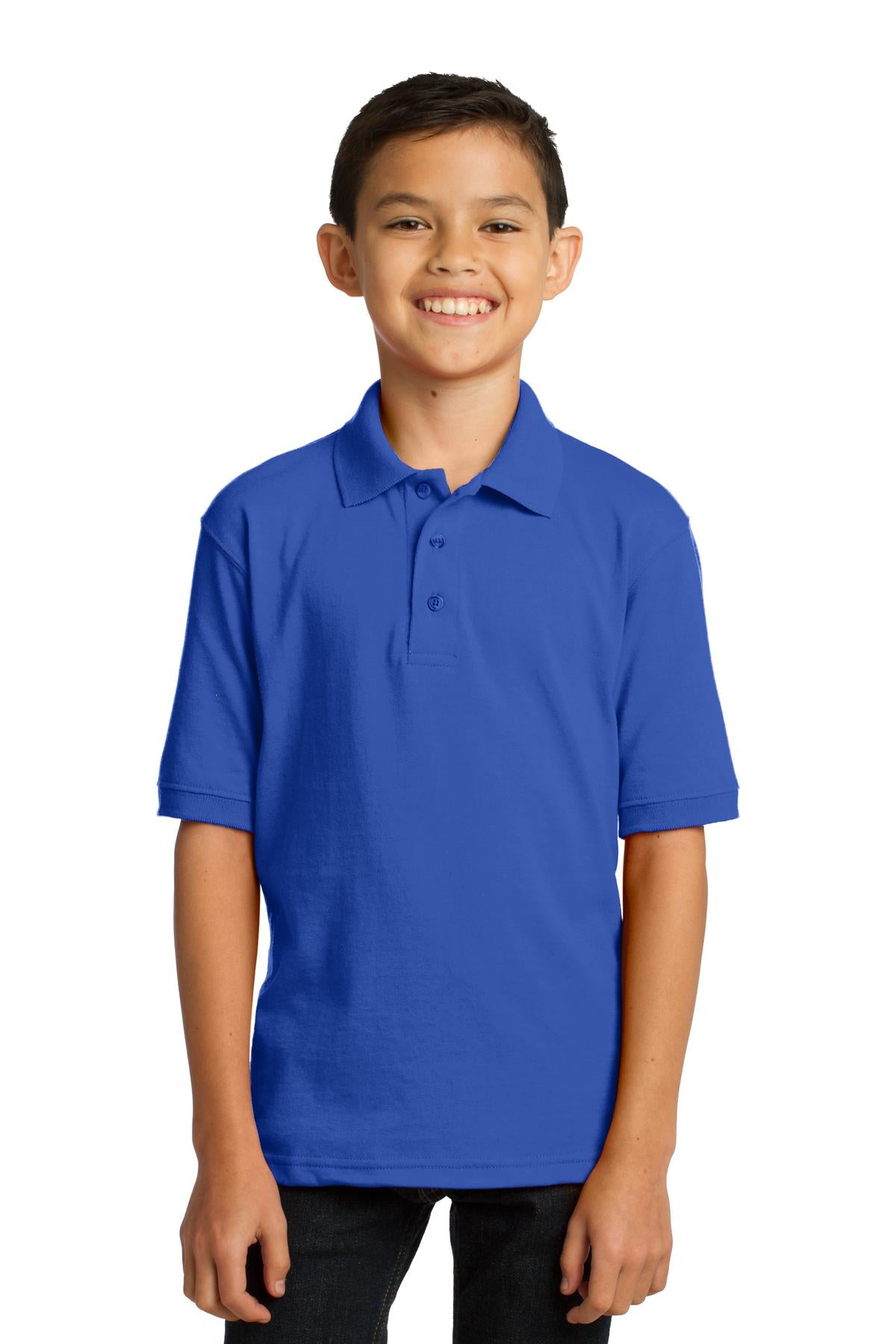 Port & Company ® Youth Core Blend Jersey Knit Polo. KP55Y