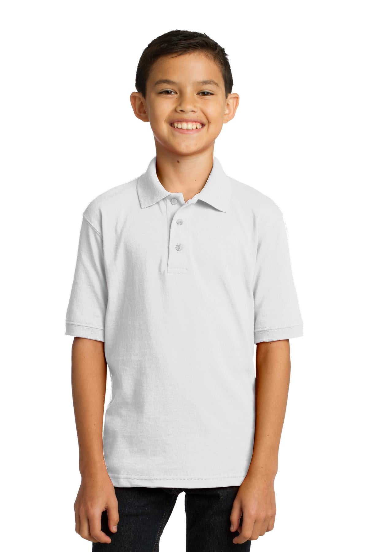 Port & Company ® Youth Core Blend Jersey Knit Polo. KP55Y
