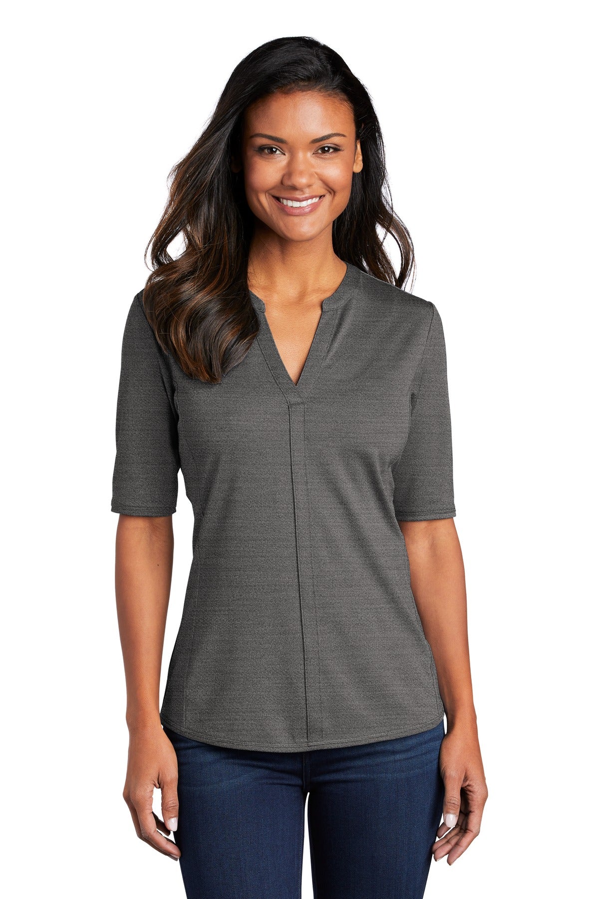 Port Authority ® Women's Stretch Heather Open Neck Top LK583