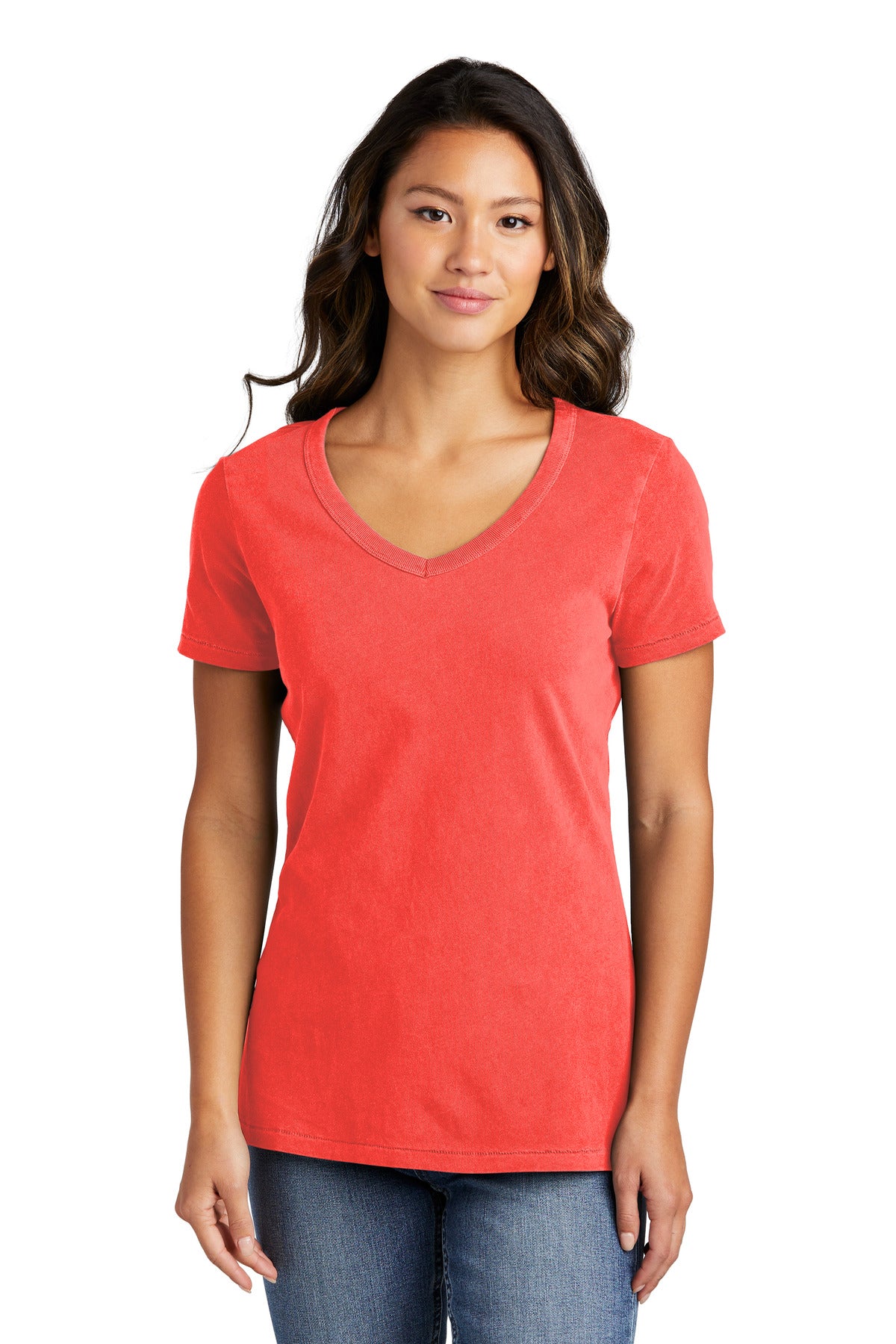 Port & Company ® Women's Beach Wash ® Garment-Dyed V-Neck Tee LPC099V