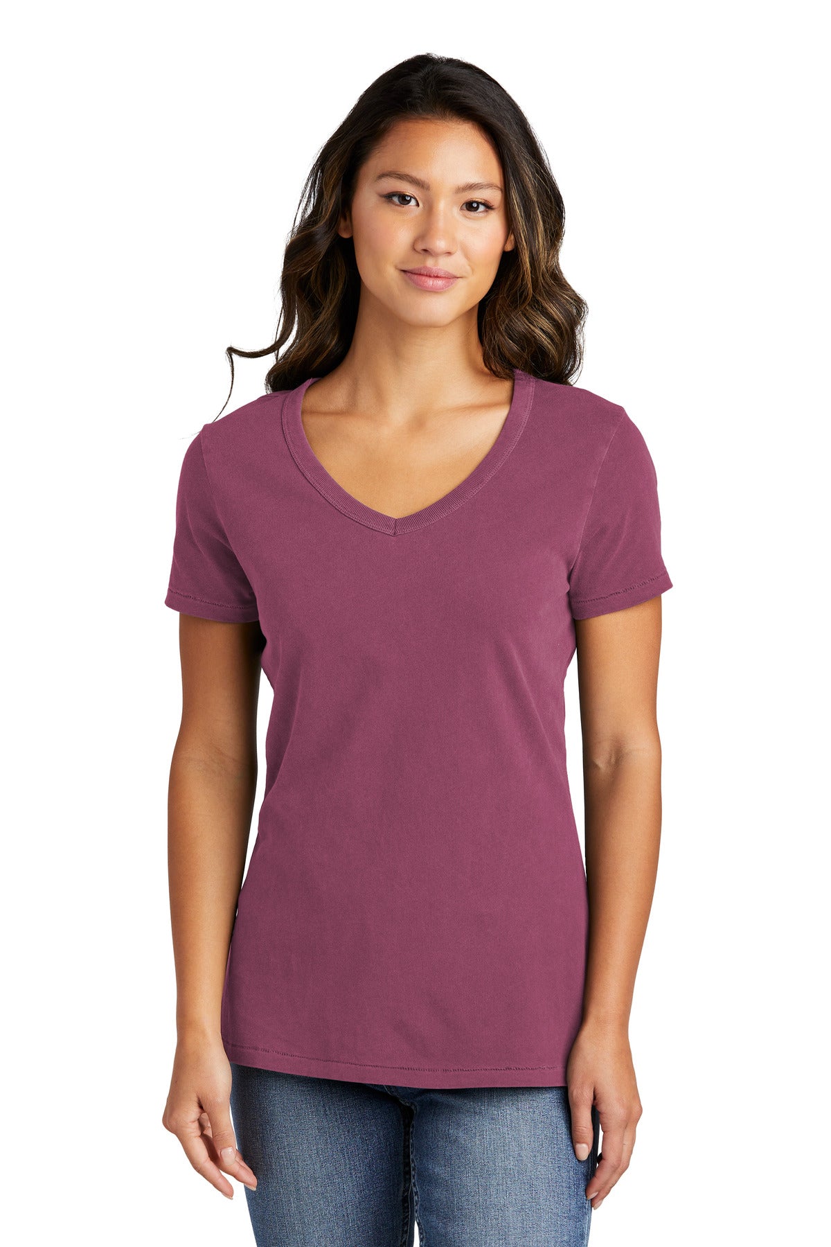 Port & Company ® Women's Beach Wash ® Garment-Dyed V-Neck Tee LPC099V