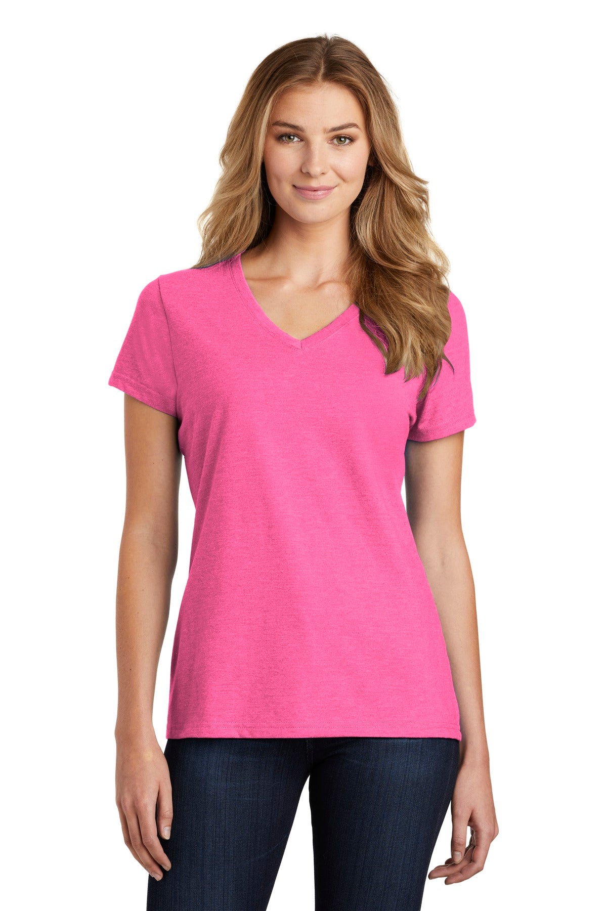 Port & Company ® Women's Fan Favorite ™ Blend V-Neck Tee. LPC455V