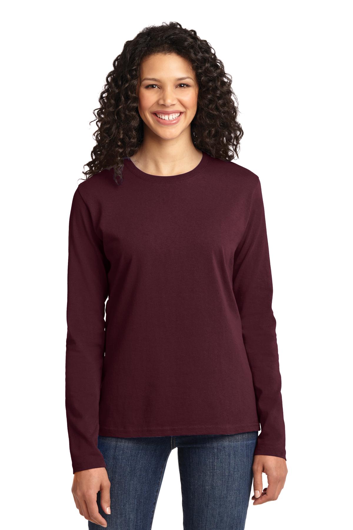Port & Company ® Women's Long Sleeve Core Cotton Tee. LPC54LS