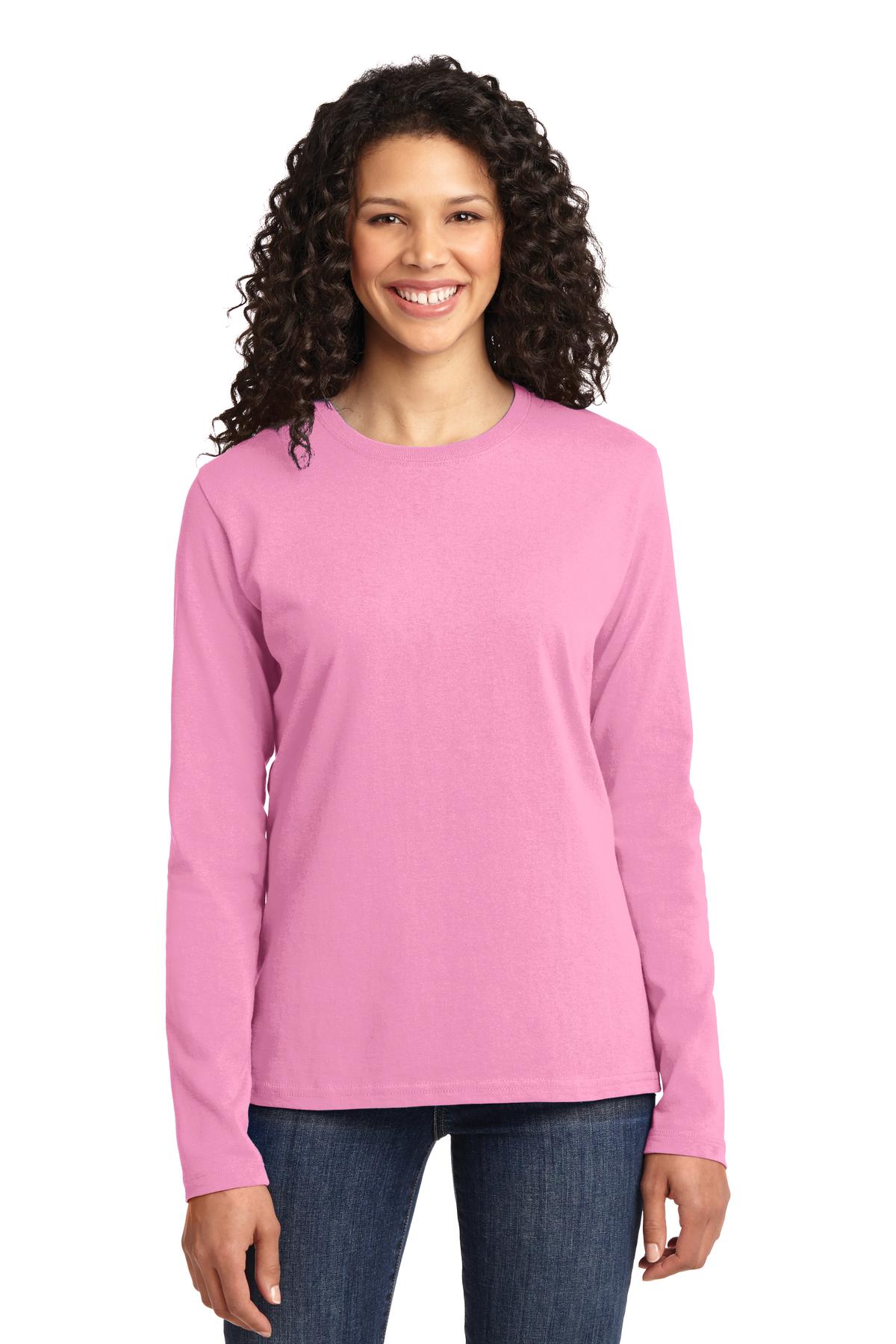 Port & Company ® Women's Long Sleeve Core Cotton Tee. LPC54LS