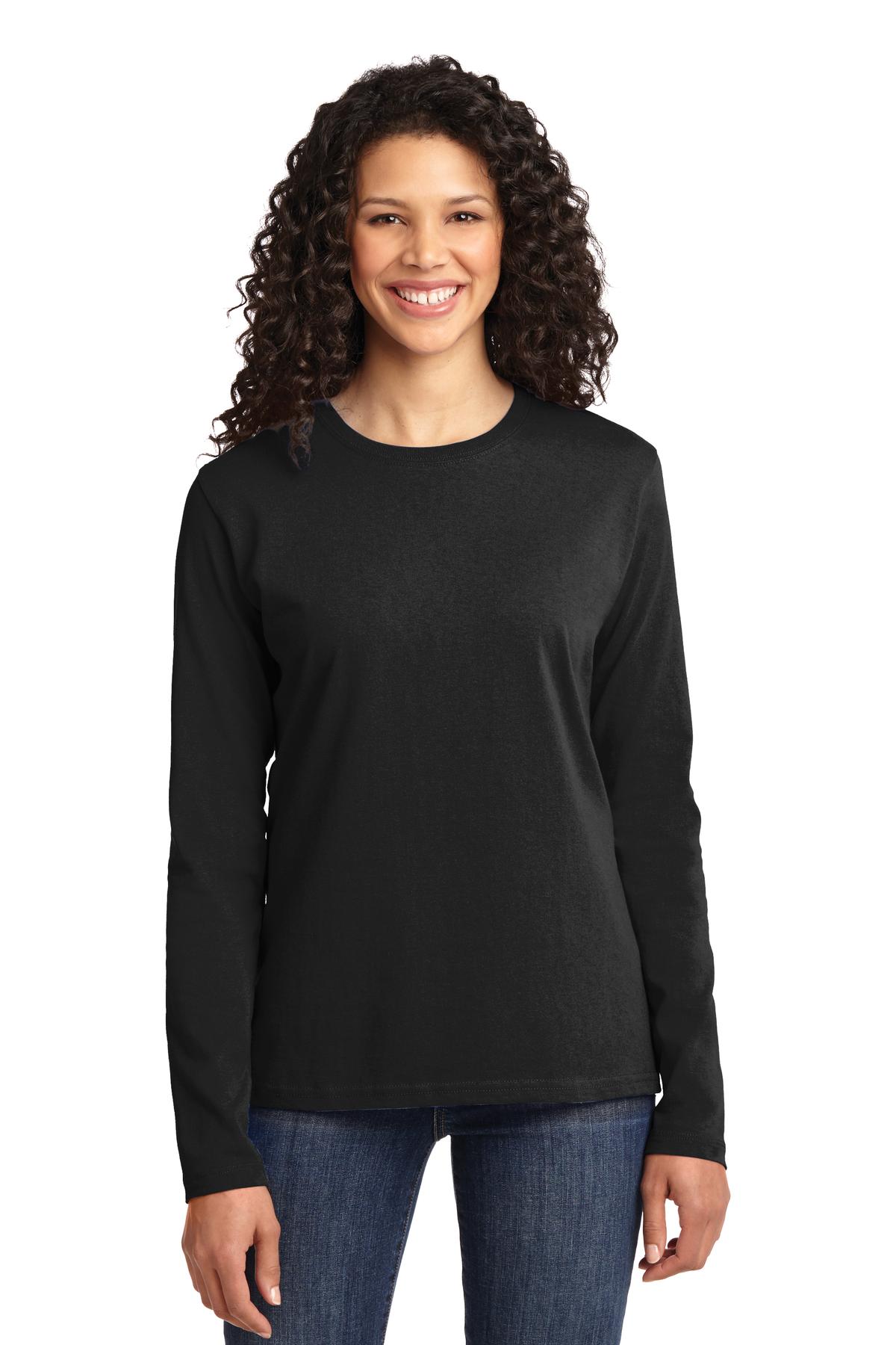 Port & Company ® Women's Long Sleeve Core Cotton Tee. LPC54LS
