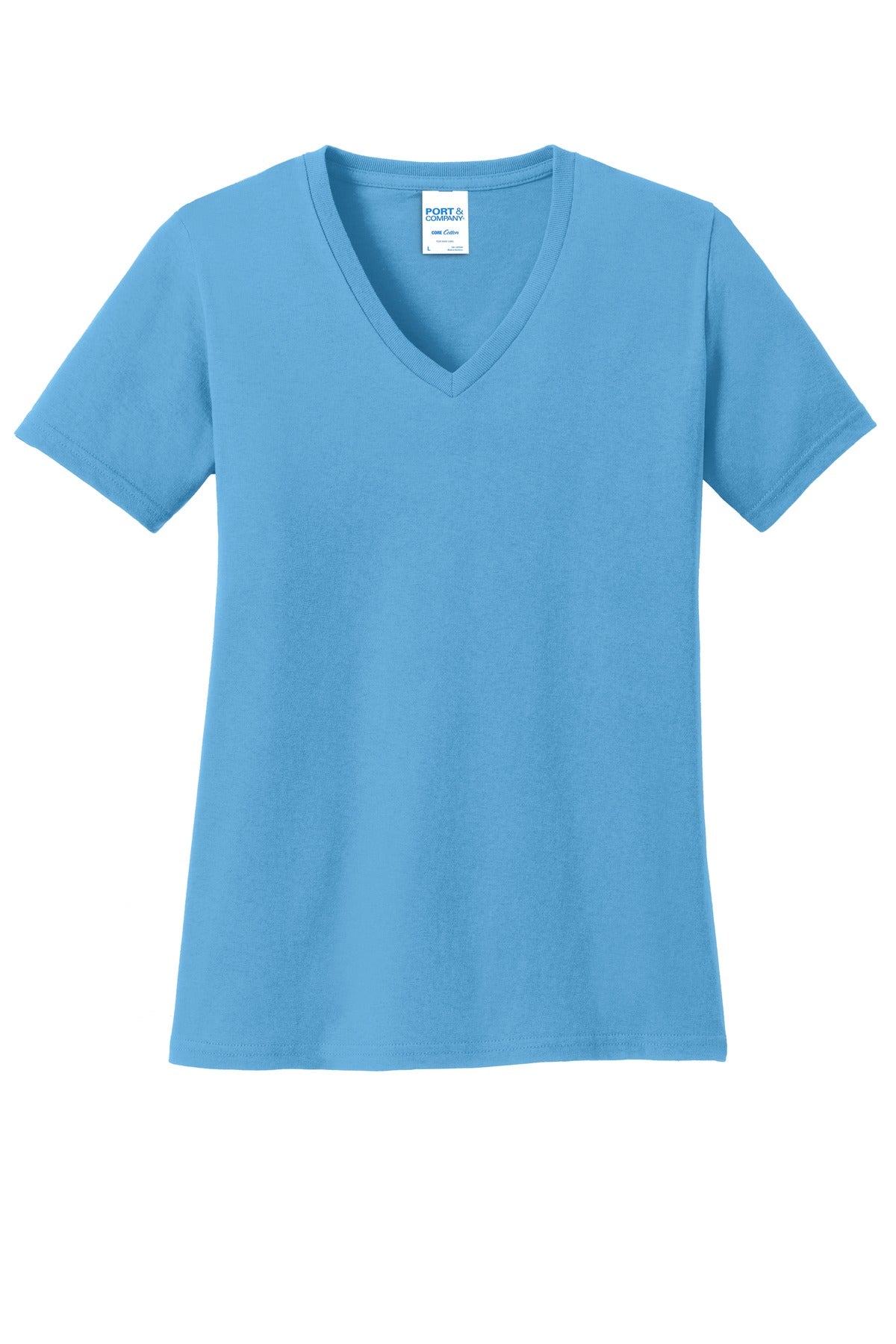 Port & Company ® Women's Core Cotton V-Neck Tee. LPC54V