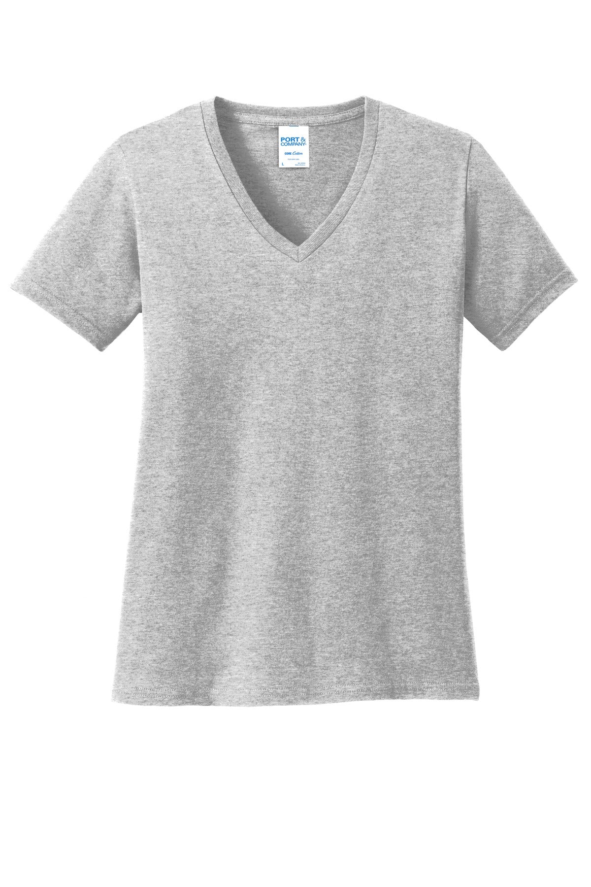 Port & Company ® Women's Core Cotton V-Neck Tee. LPC54V
