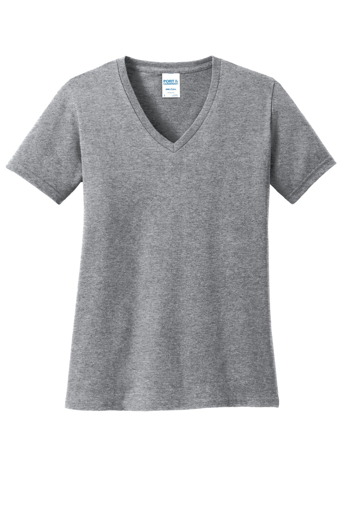 Port & Company ® Women's Core Cotton V-Neck Tee. LPC54V