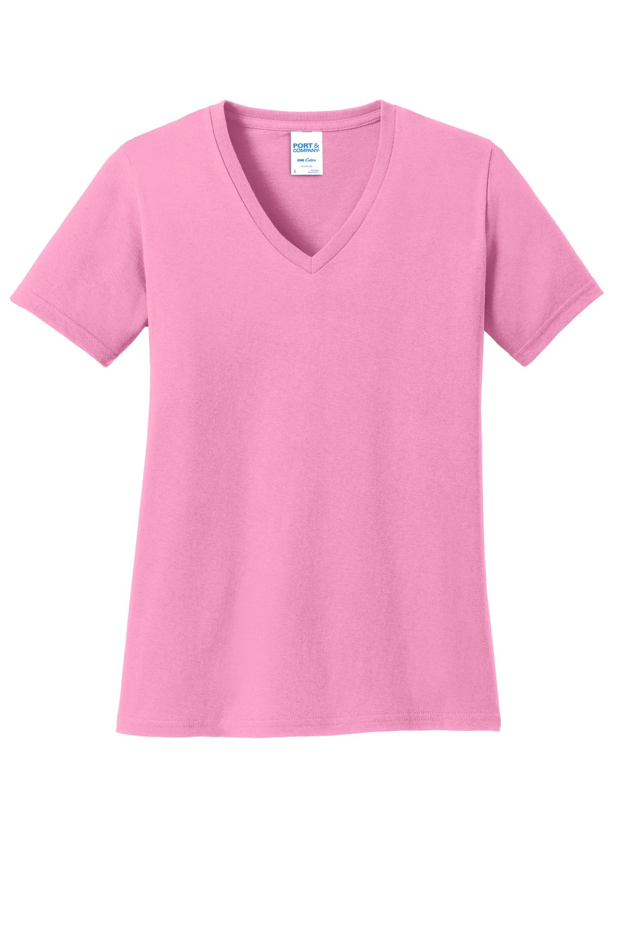 Port & Company ® Women's Core Cotton V-Neck Tee. LPC54V