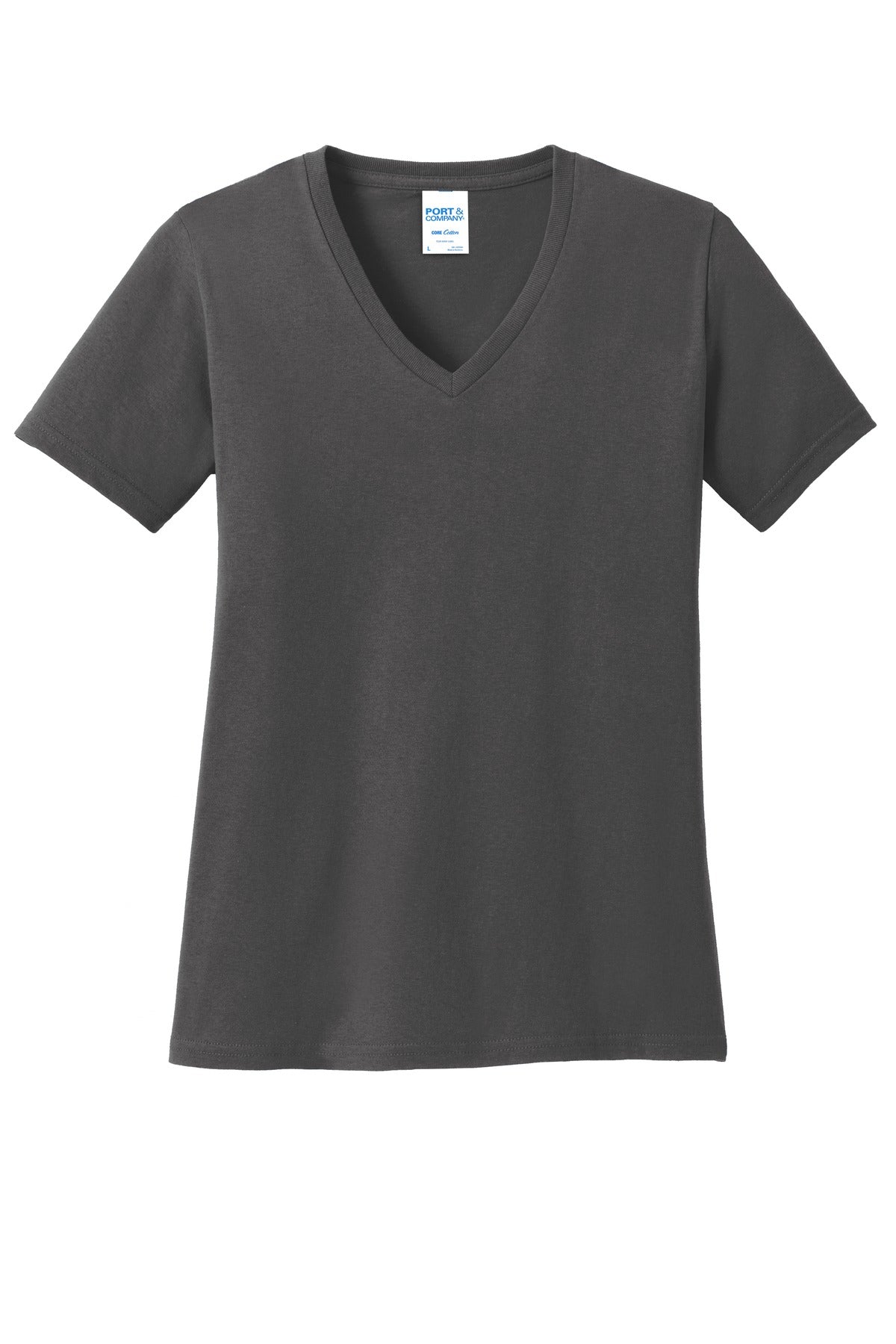 Port & Company ® Women's Core Cotton V-Neck Tee. LPC54V
