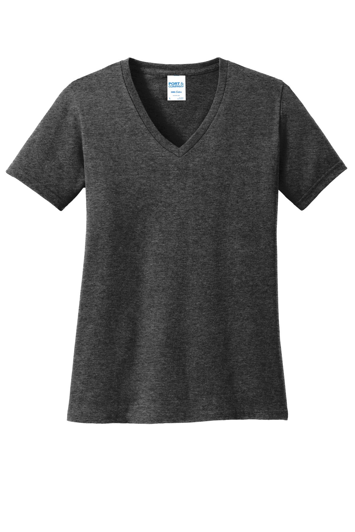 Port & Company ® Women's Core Cotton V-Neck Tee. LPC54V