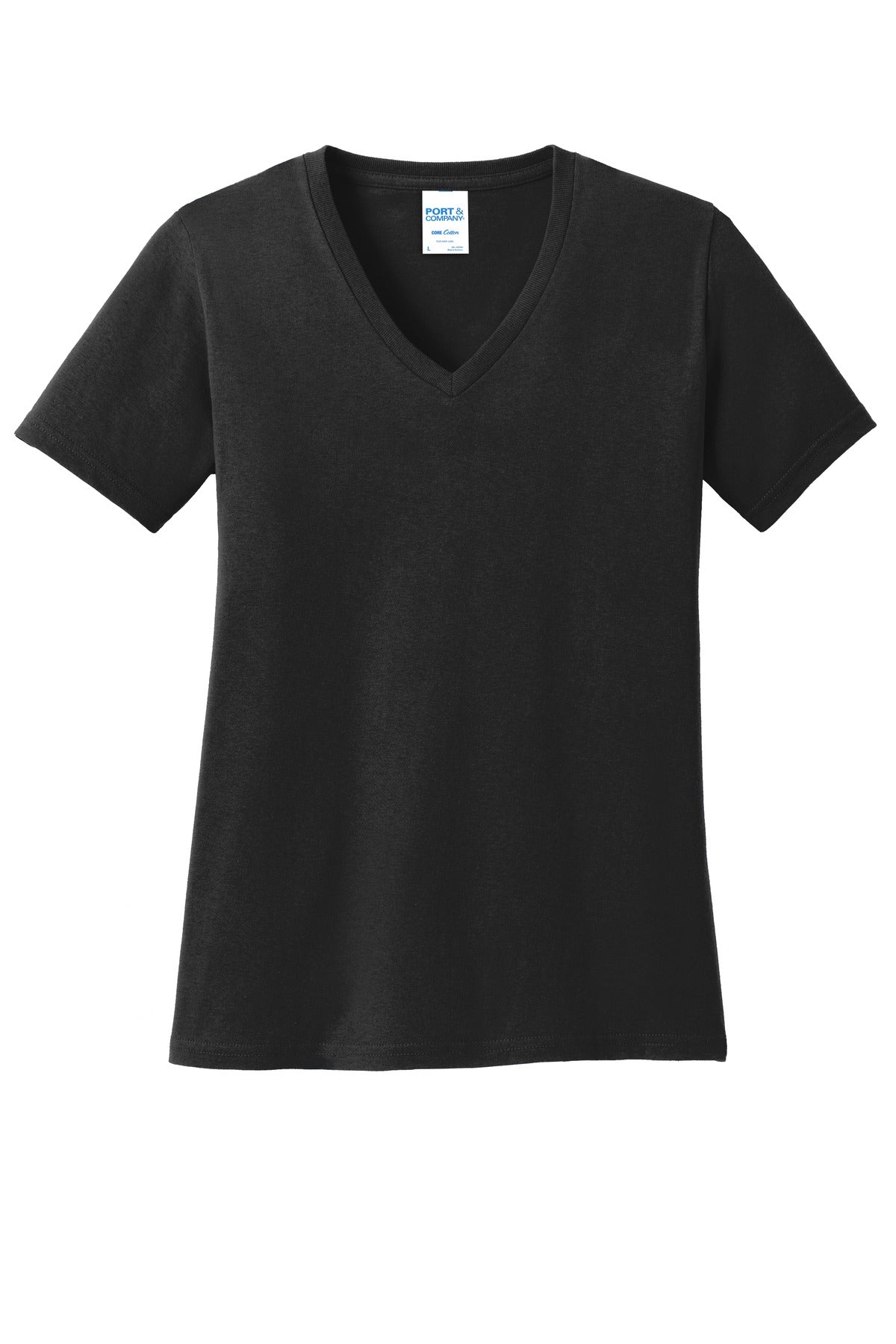 Port & Company ® Women's Core Cotton V-Neck Tee. LPC54V
