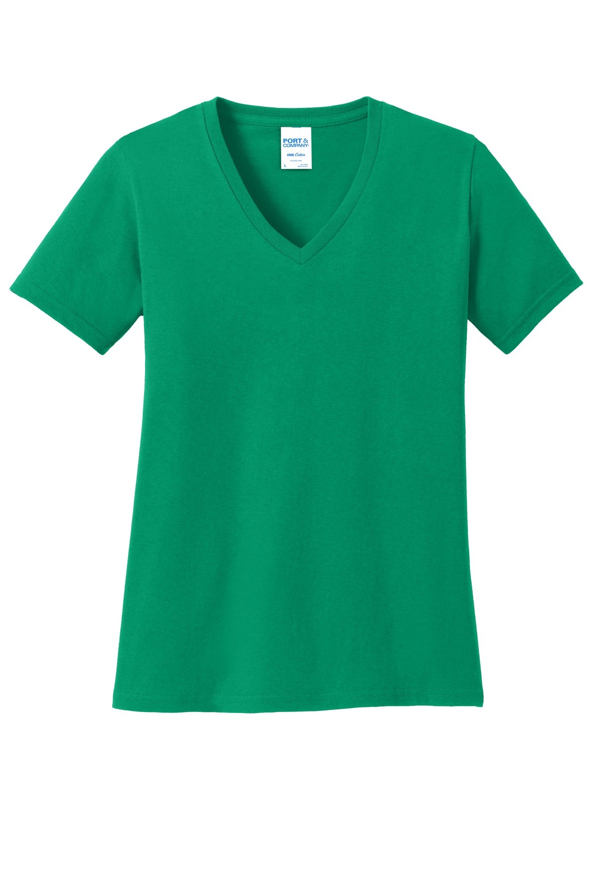 Port & Company ® Women's Core Cotton V-Neck Tee. LPC54V