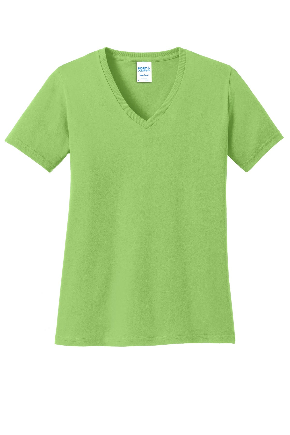 Port & Company ® Women's Core Cotton V-Neck Tee. LPC54V